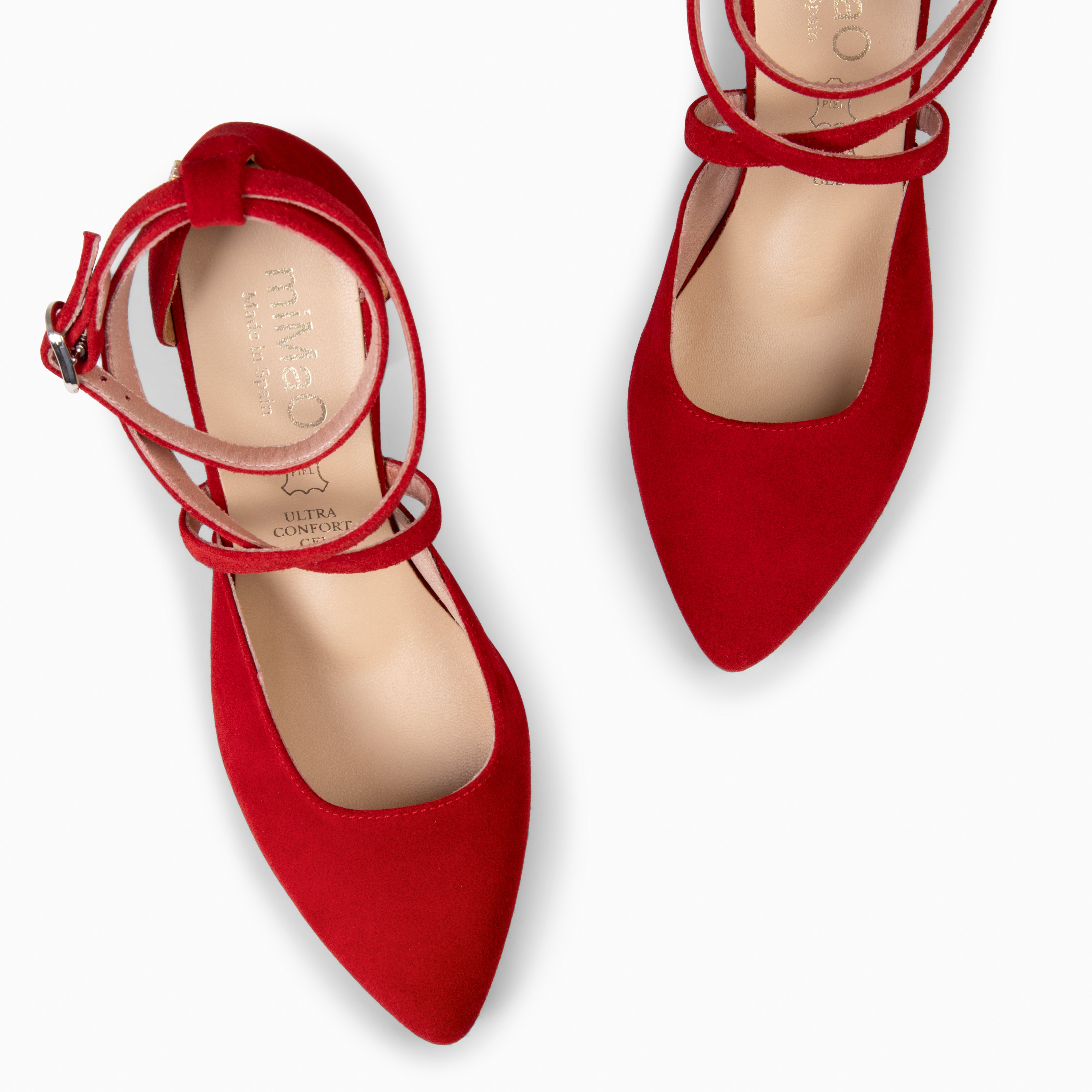 ARIEL - Zapato de tacón ancho ROJO - miMaO ®