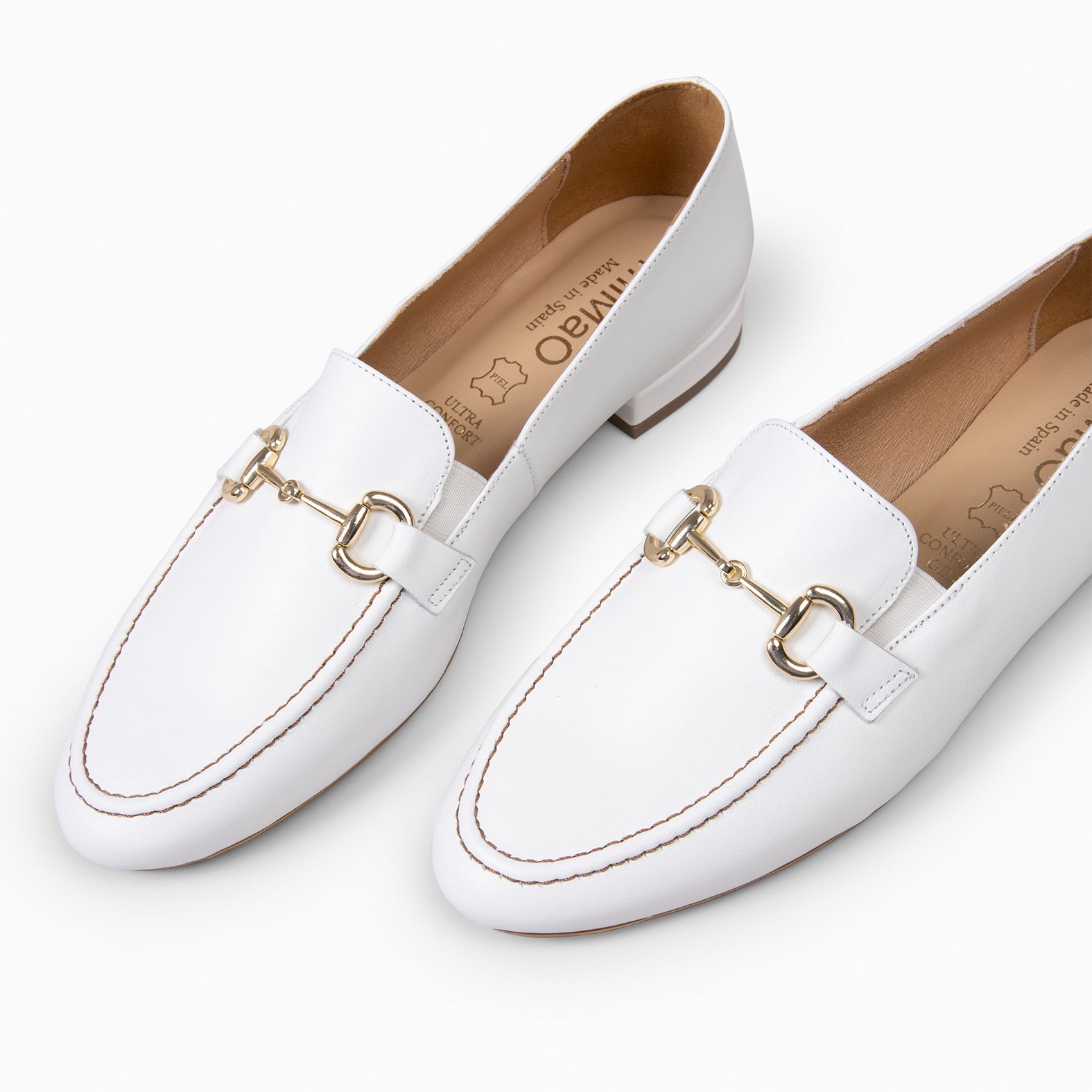 SERENA -MOCASIN PIEL DE NAPA BLANCO - miMaO ®