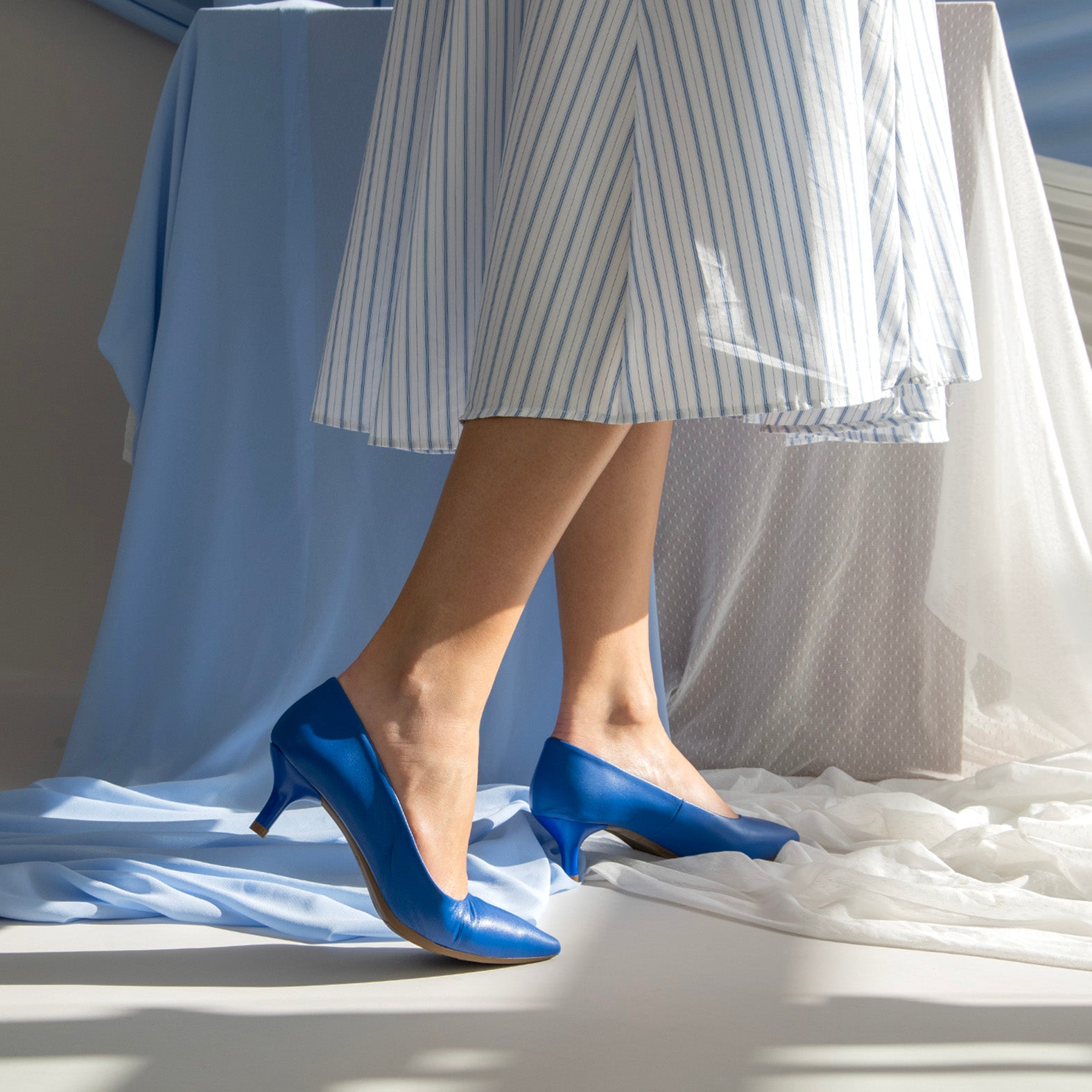URBAN KITTEN - Chaussures à talon kitten heel BLEU