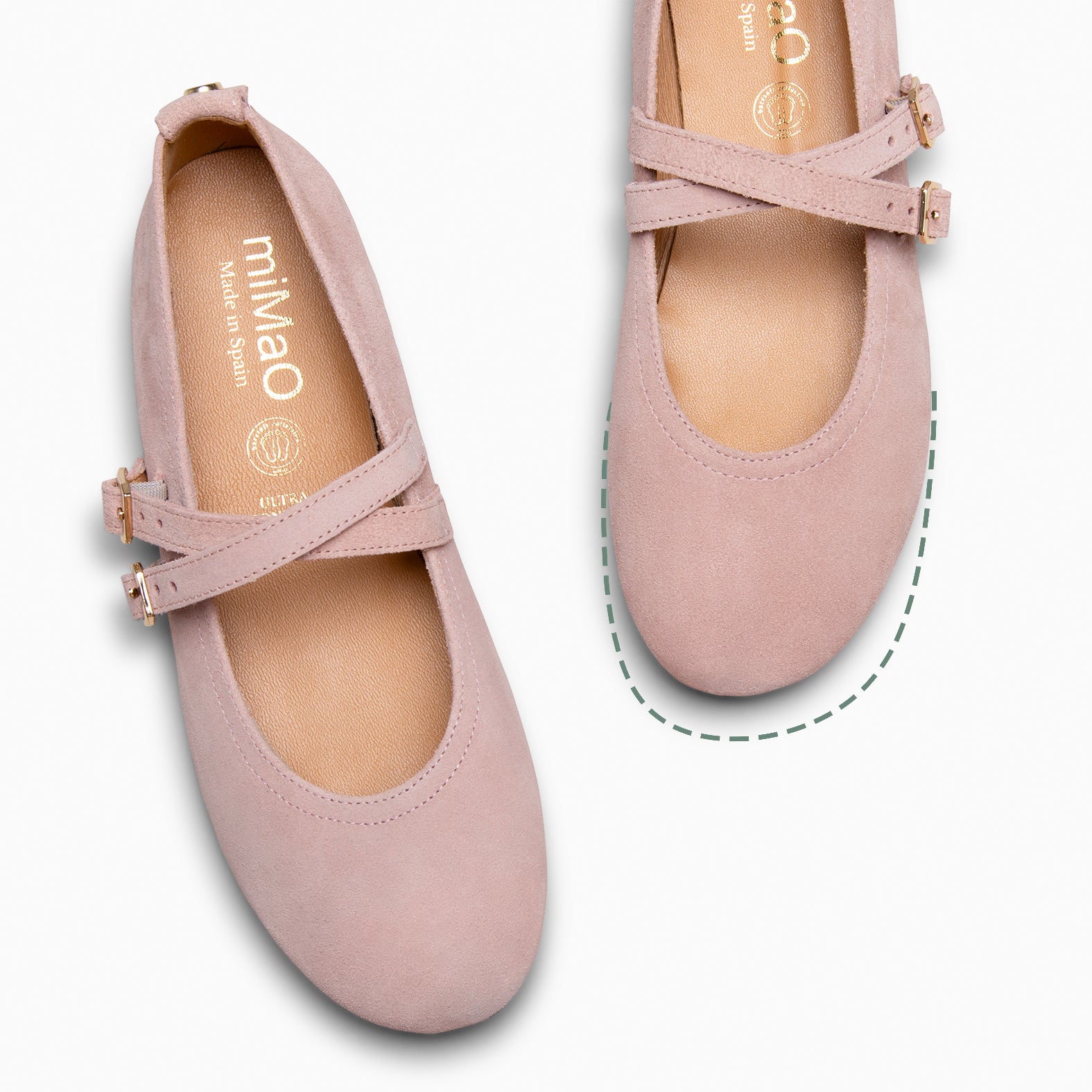 AMAPOLA - BAILARINA PLANA BARESOFT ROSA - miMaO ®