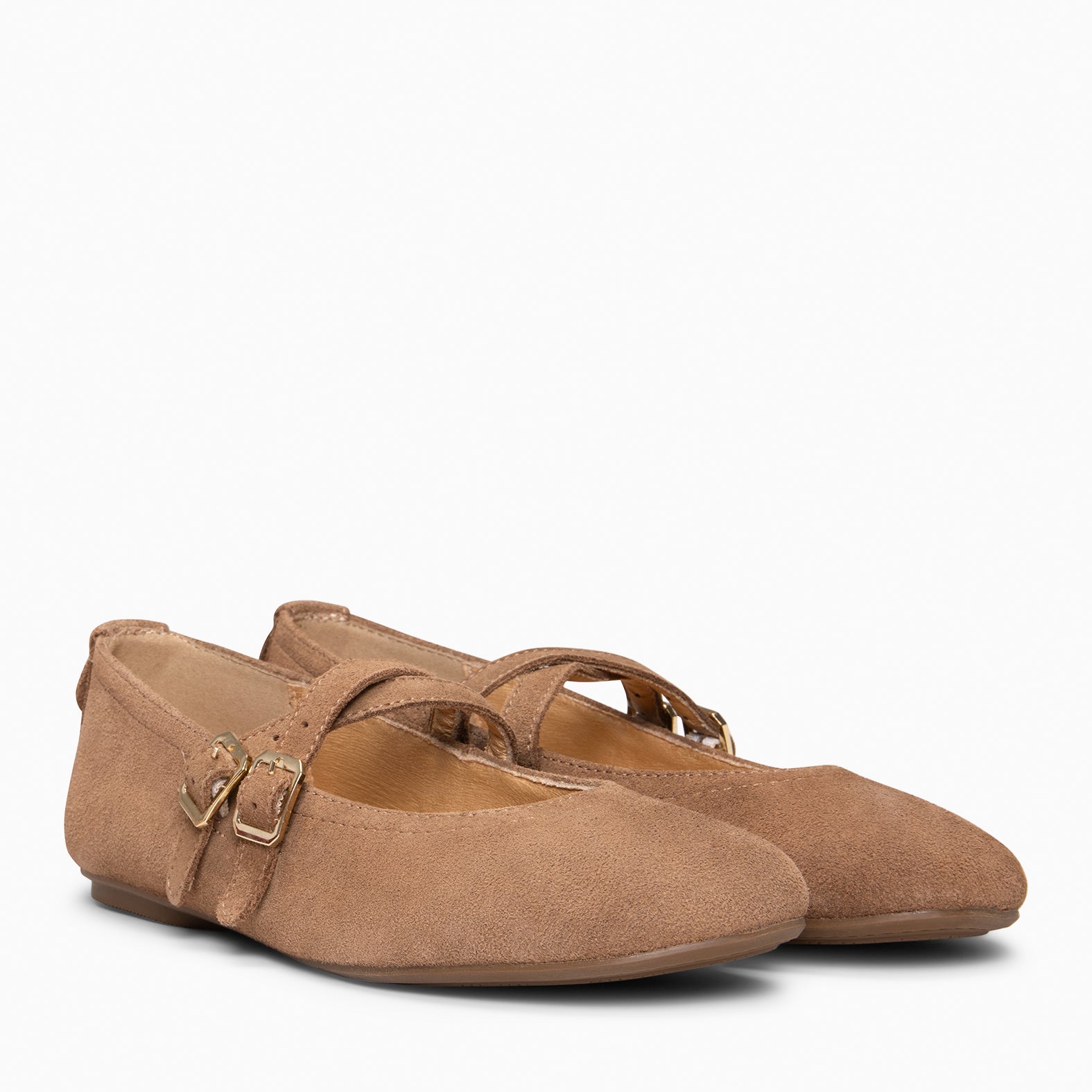 AMAPOLA - Bailarina Plana Baresoft TAUPE