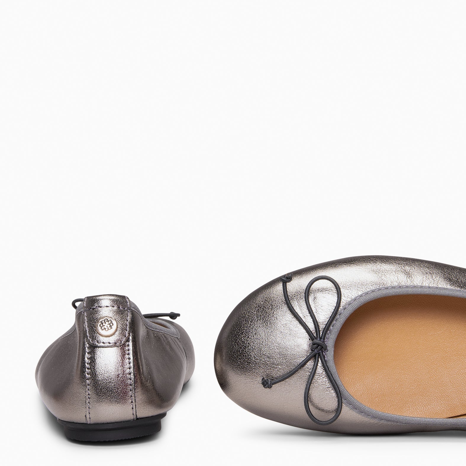 CAMPANILLA - Bailarinas baresoft con lazo PLOMO