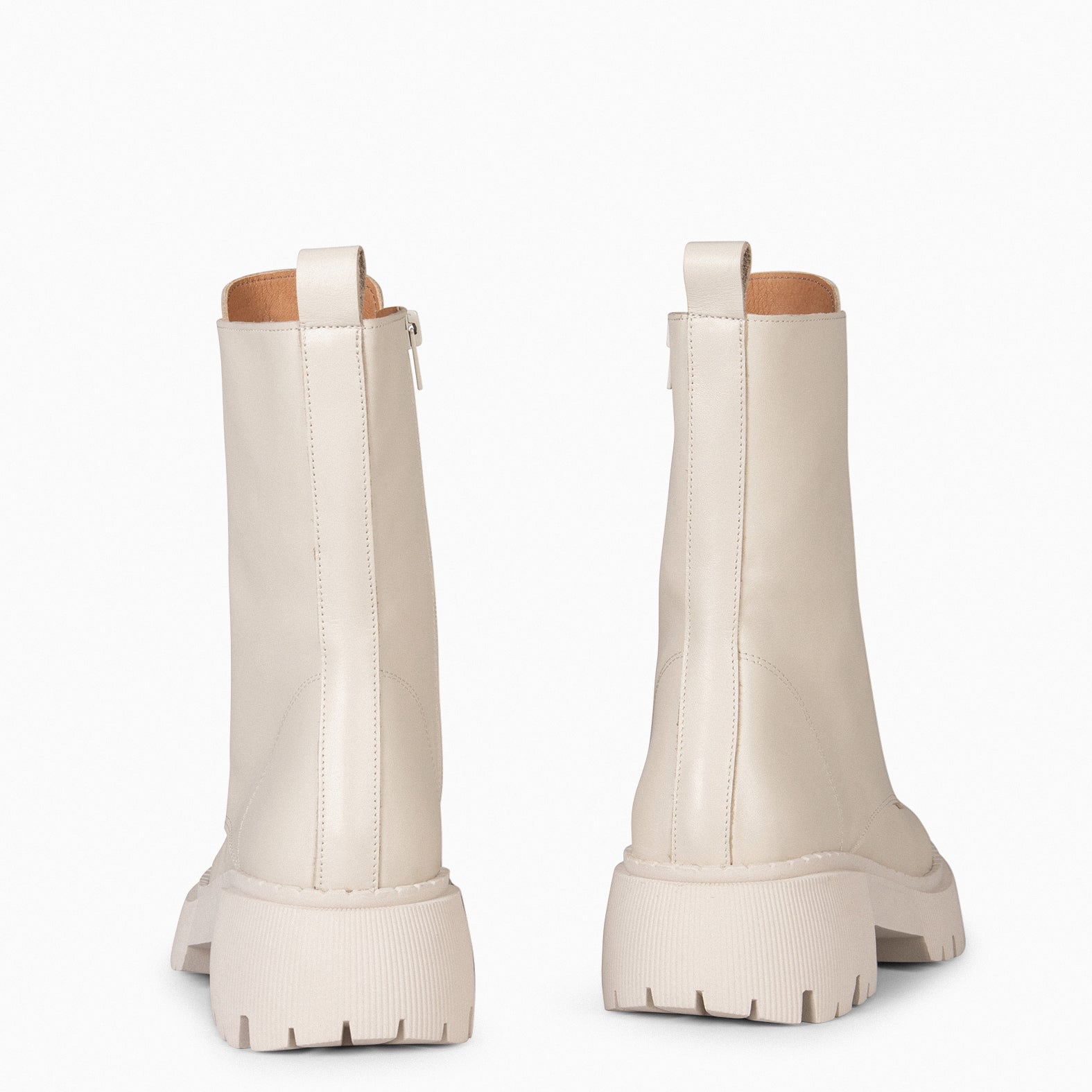 HALEN - Botas militares plataforma track BEIGE - miMaO ®