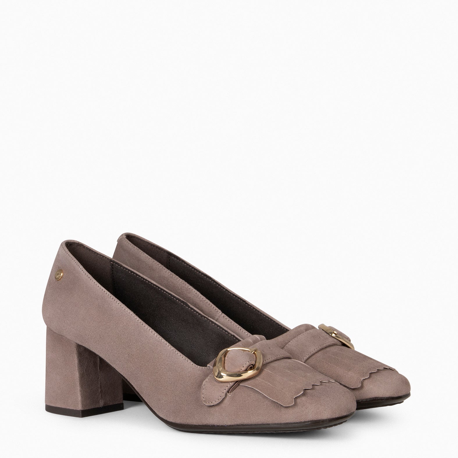SISSI – Mocasines de tacón ancho TAUPE - miMaO ®