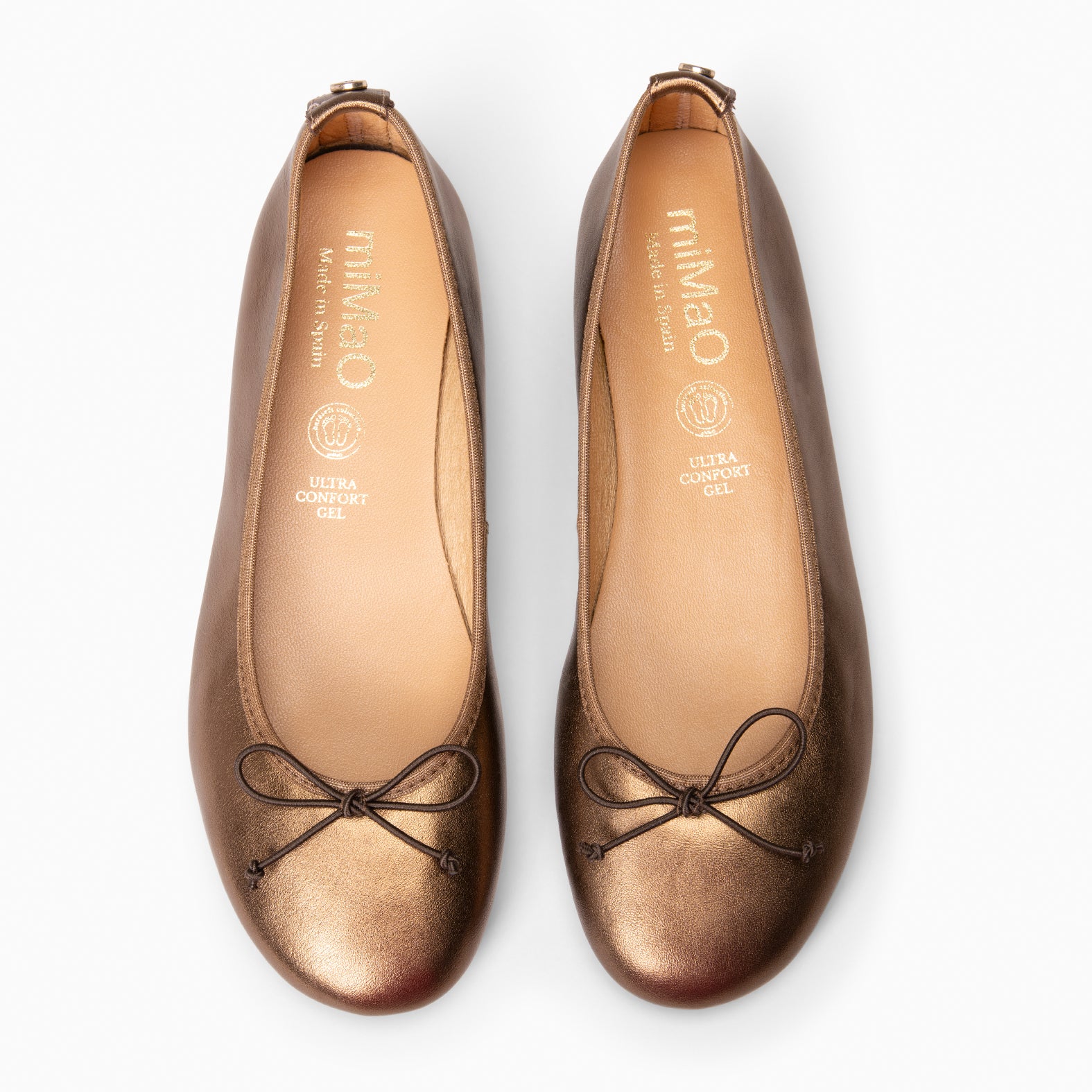CAMPANILLA - Bailarinas baresoft con lazo COBRE