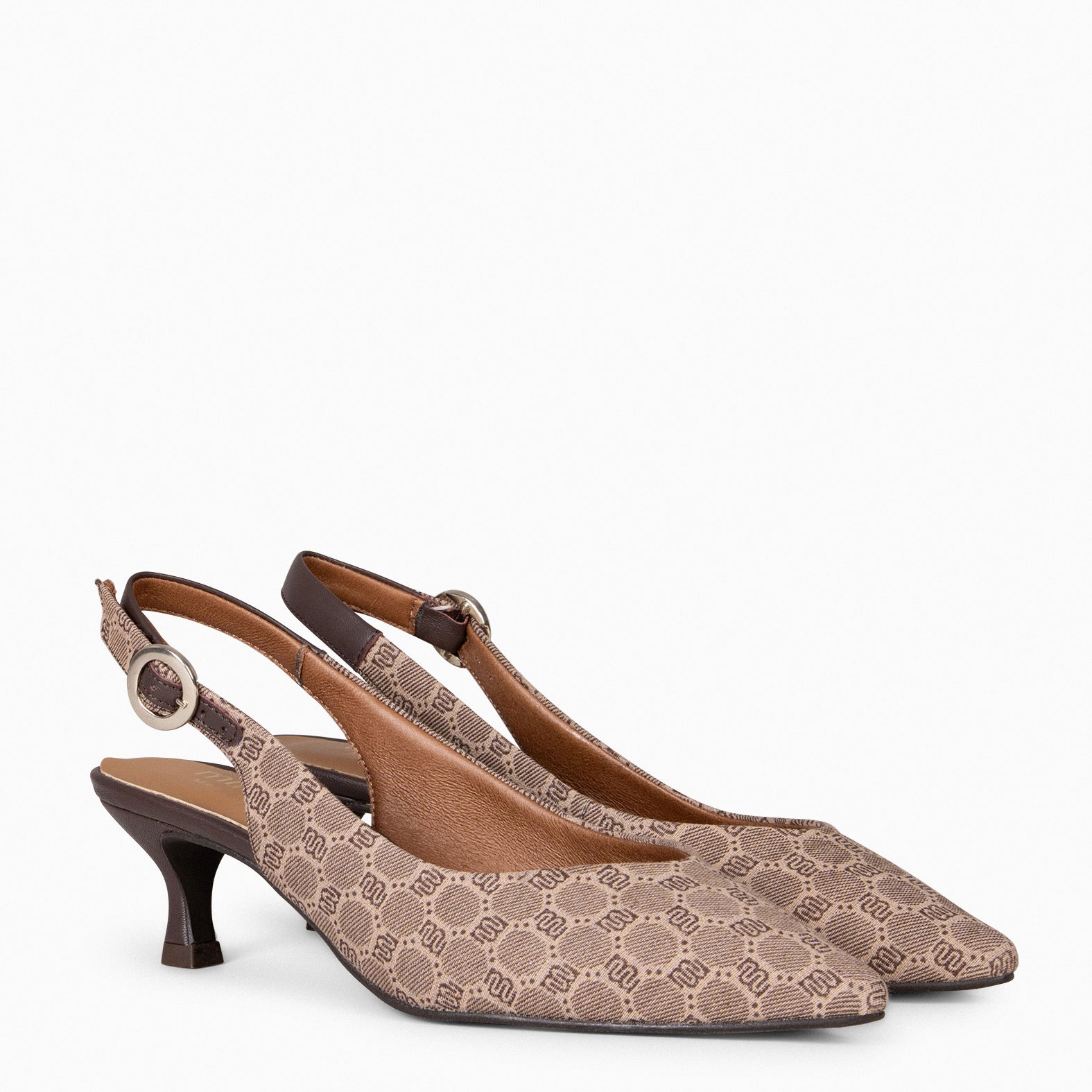 ANGIE - Zapatos de tacón destalonado MARRON - miMaO ®
