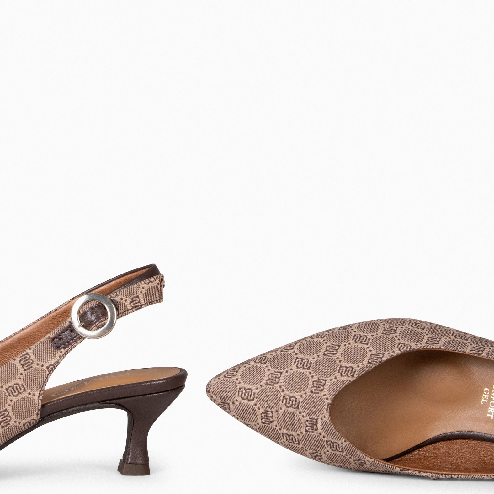 ANGIE - Zapatos de tacón destalonado MARRON - miMaO ®