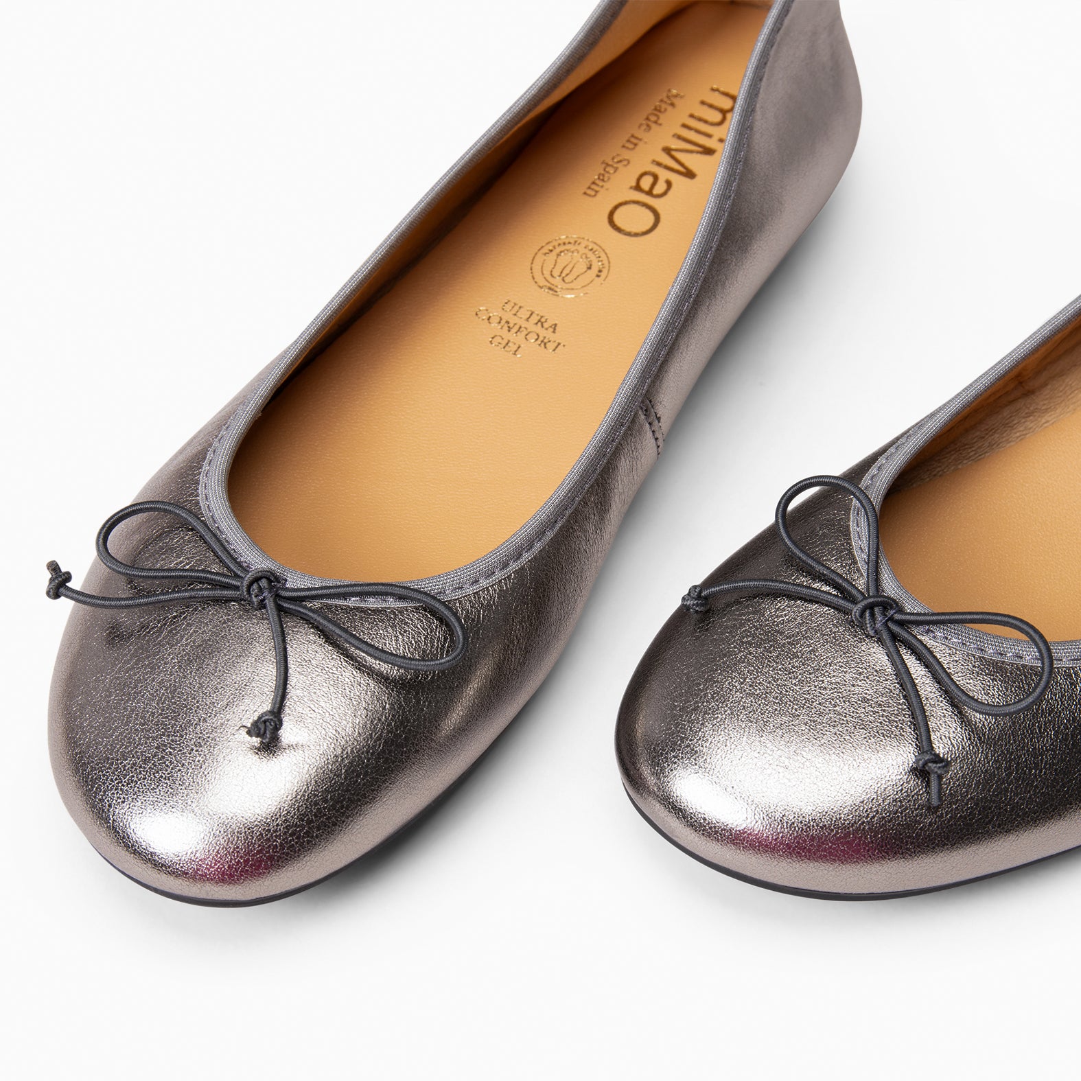 CAMPANILLA - Bailarinas baresoft con lazo PLOMO