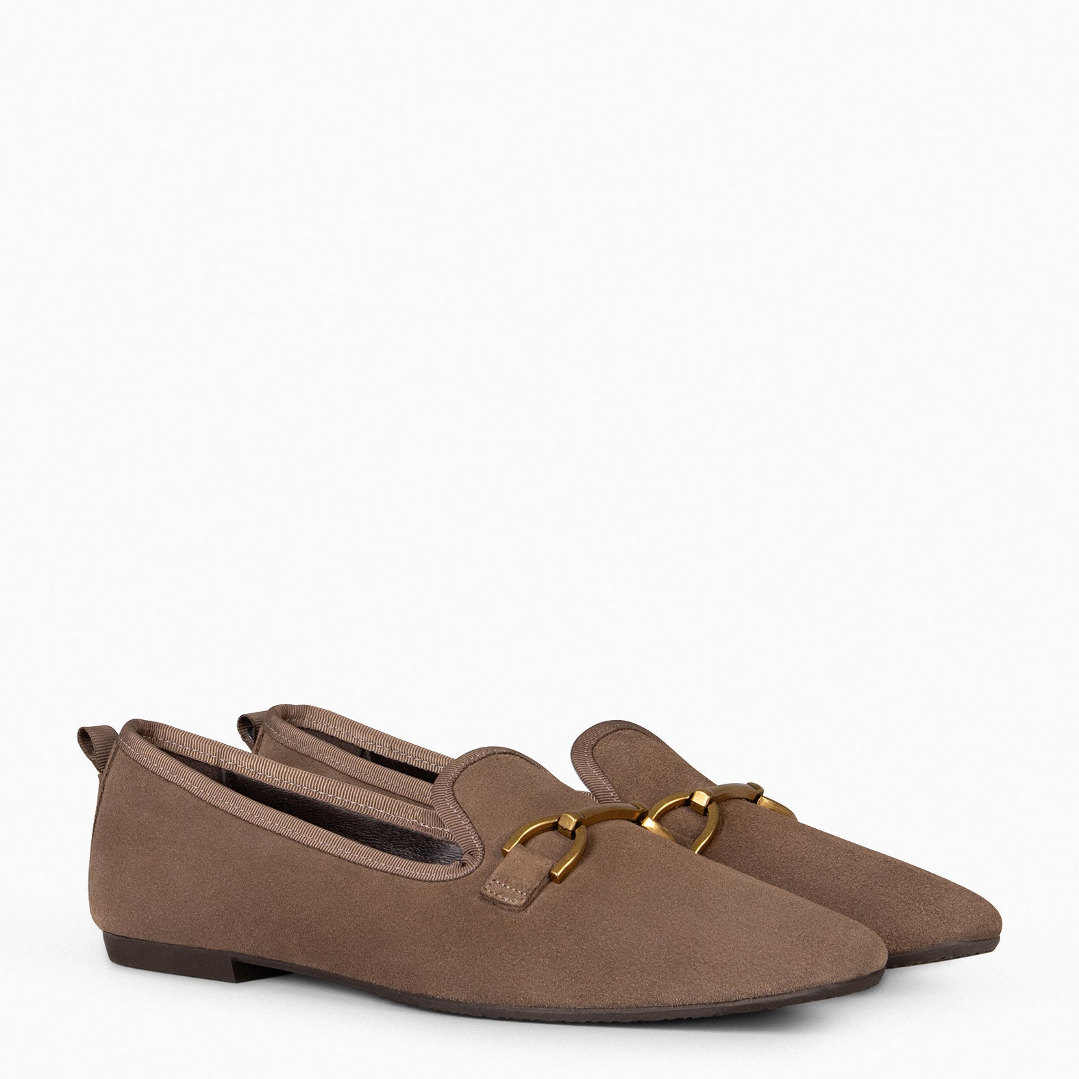SLIPPER – Mocasines tacón bajo TAUPE - miMaO ®