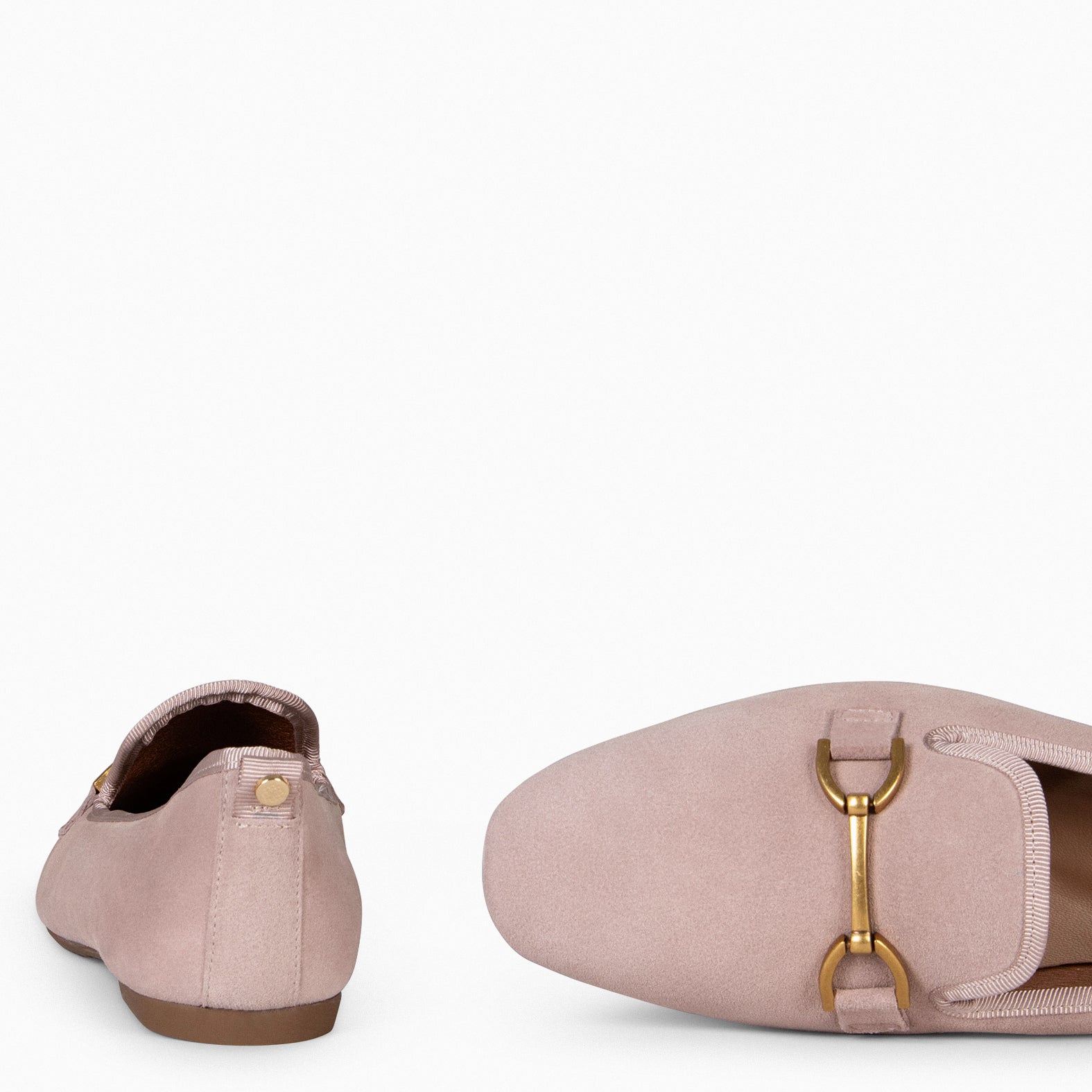 SLIPPER – Mocasines tacón bajo NUDE - miMaO ®