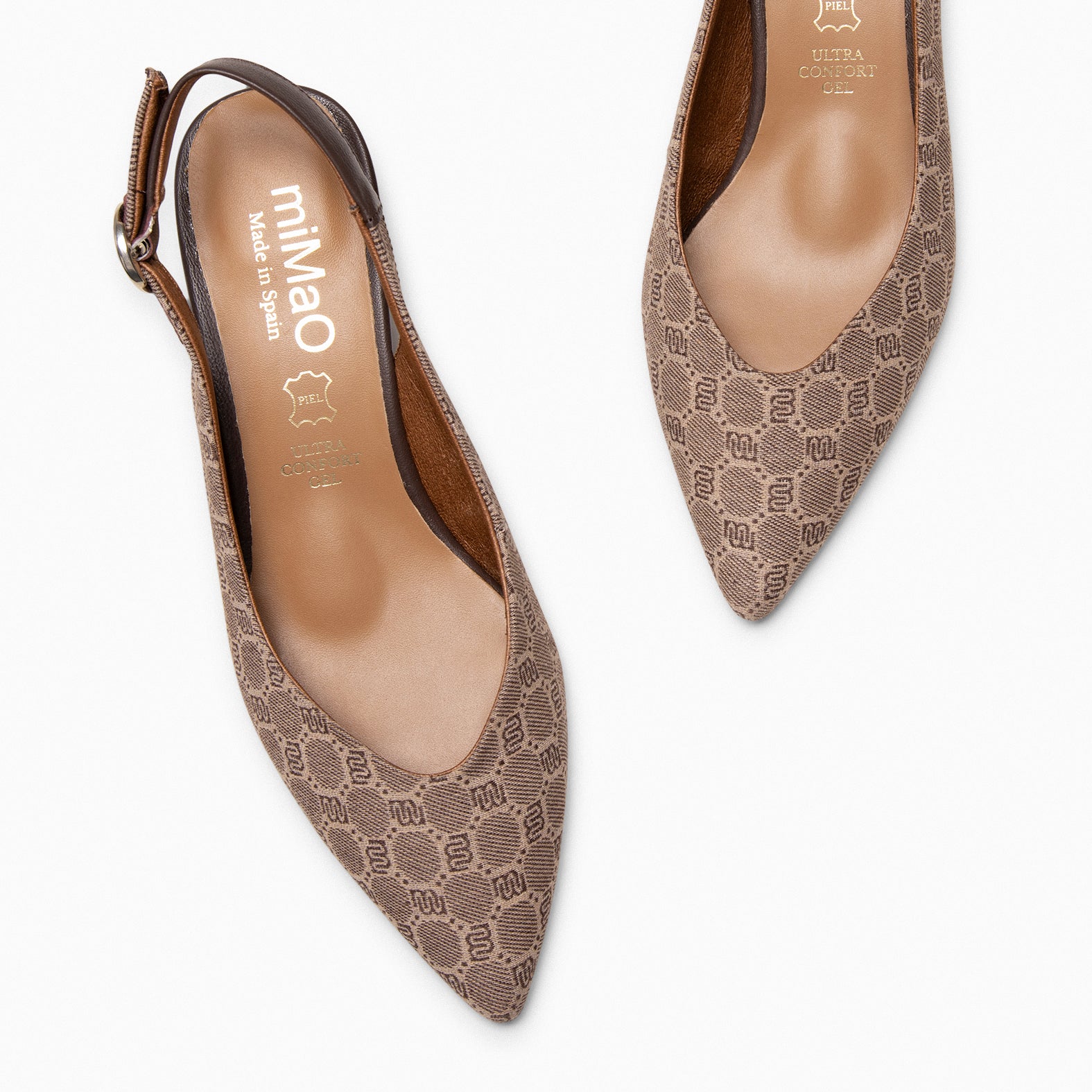 ANGIE - Zapatos de tacón destalonado MARRON - miMaO ®