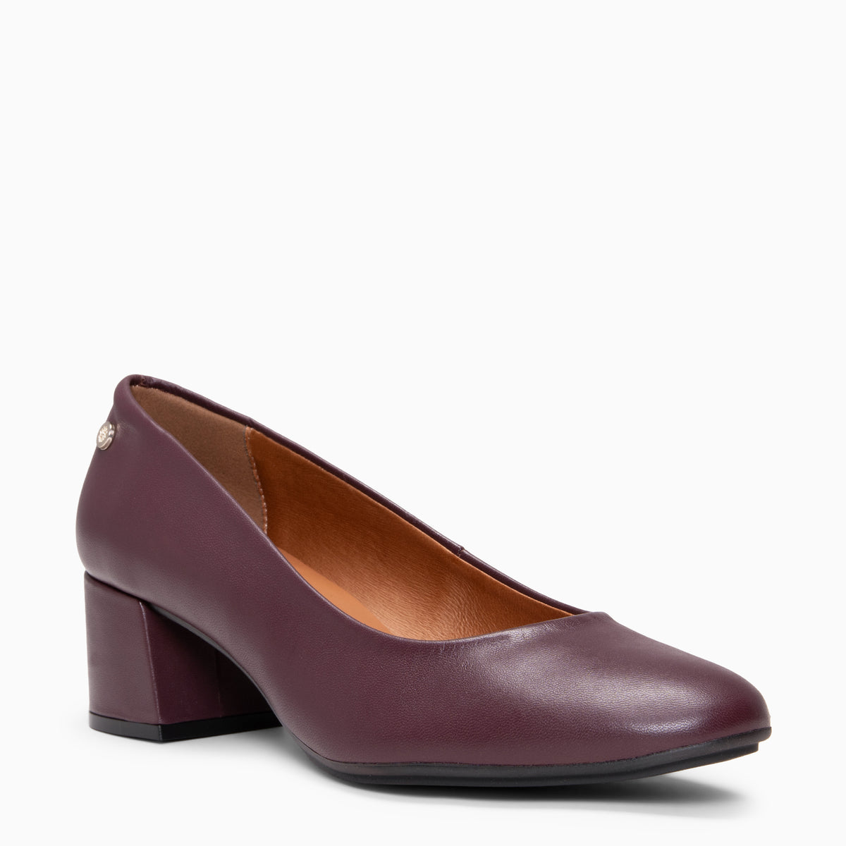 URBAN ROUND SALON - BURGUNDY Low-heeled shoes