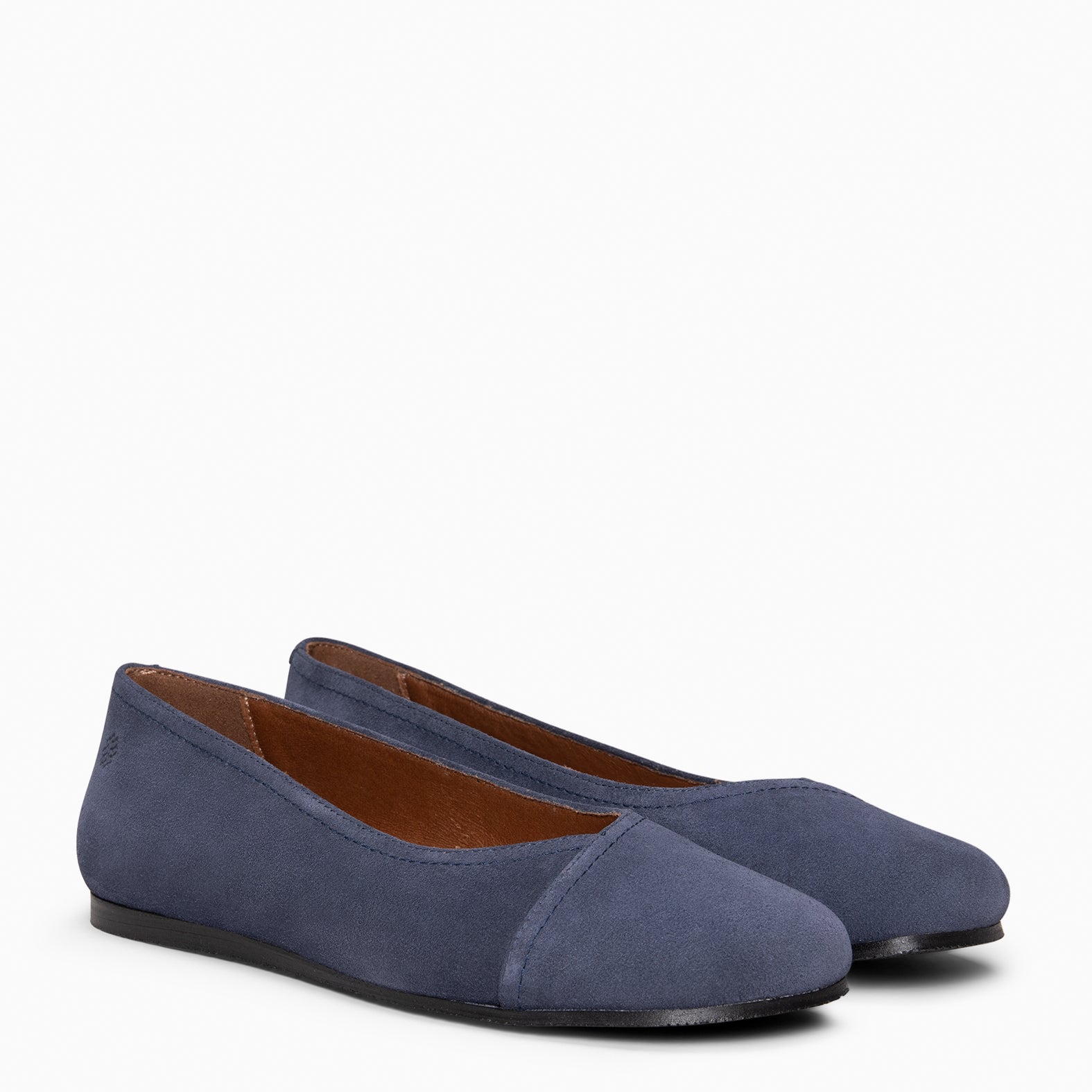 PLUMA - Bailarina baresoft de serraje en MARINO - miMaO ®
