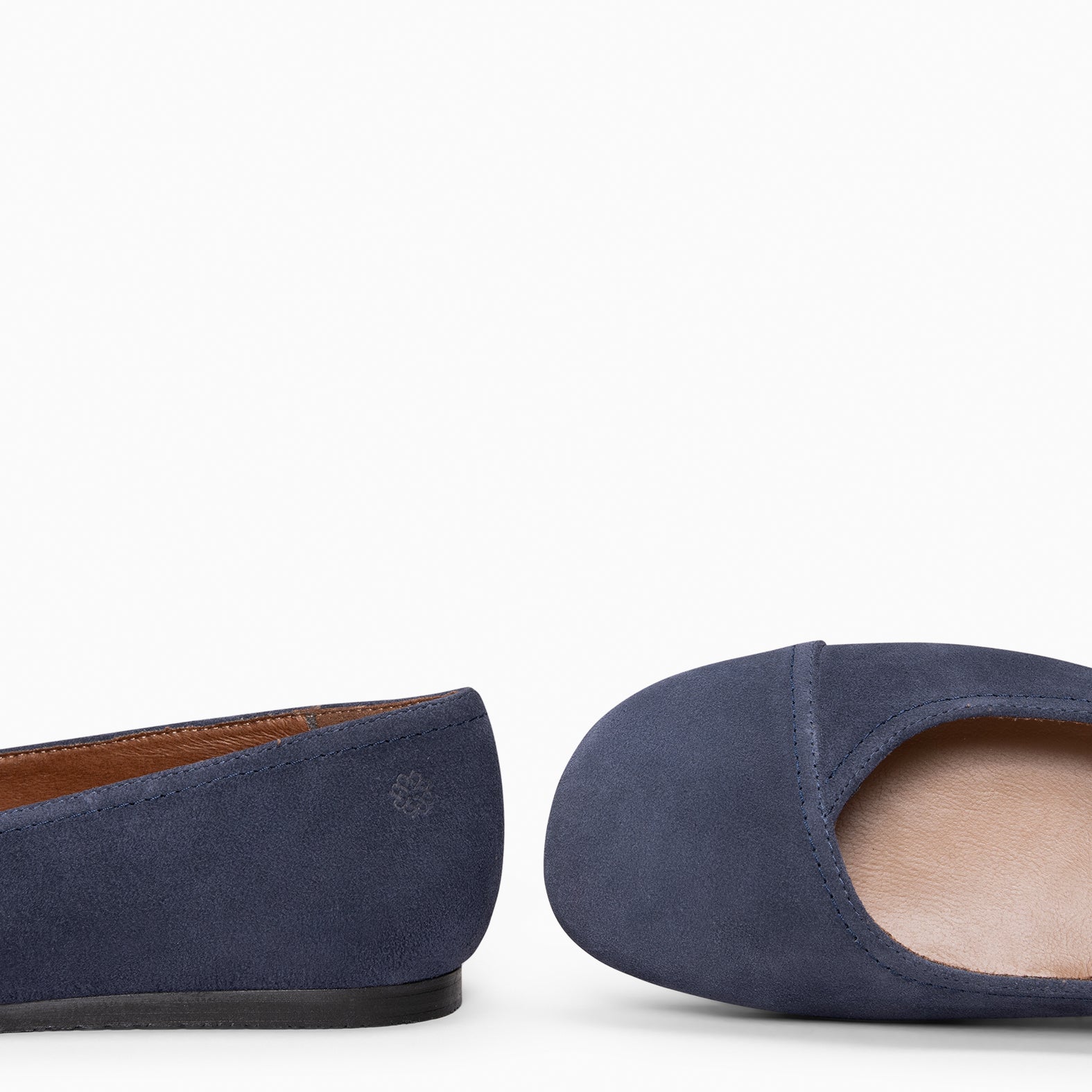 PLUMA - Bailarina baresoft de serraje en MARINO - miMaO ®