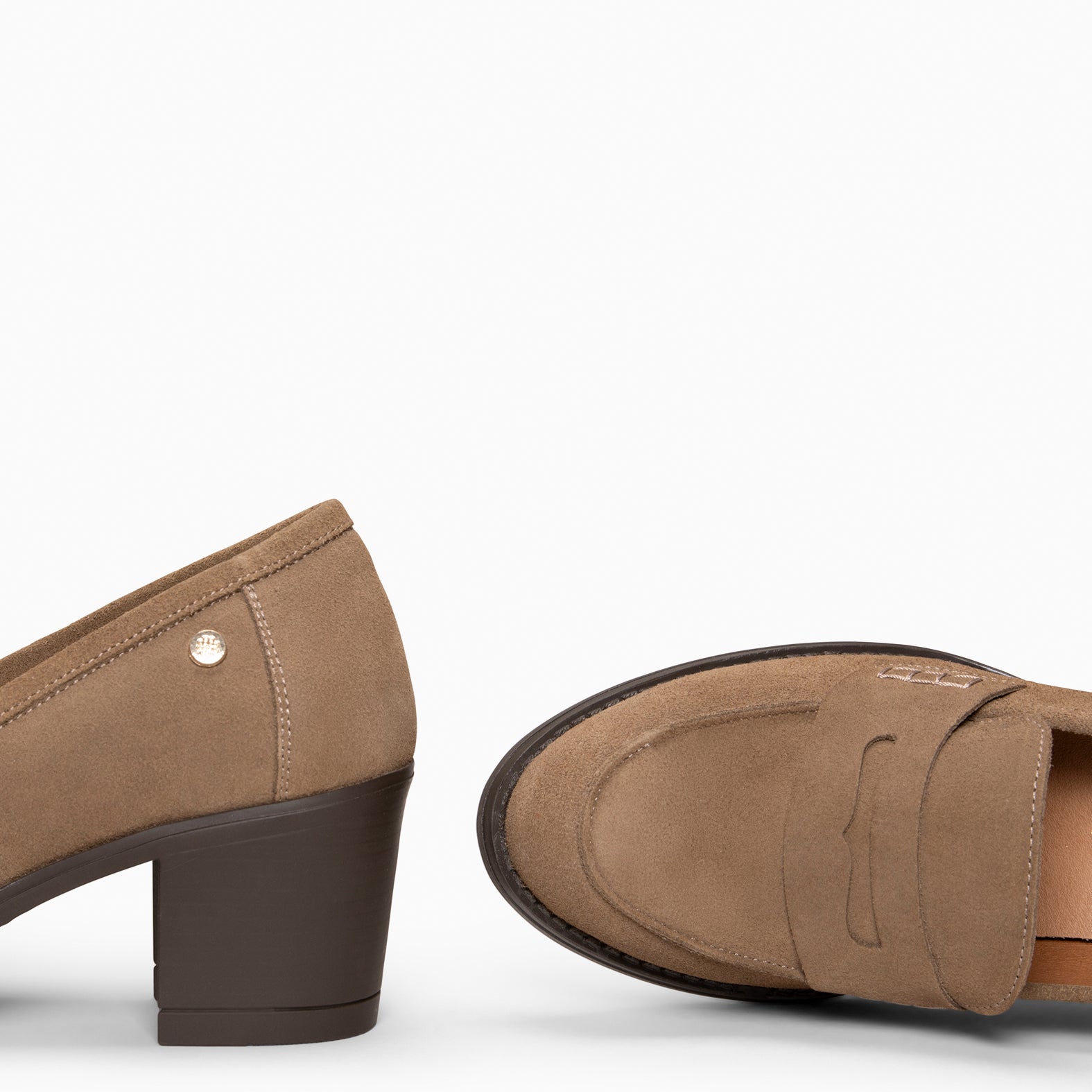 LATTÉ – Mocasín con tacón TAUPE - miMaO ®