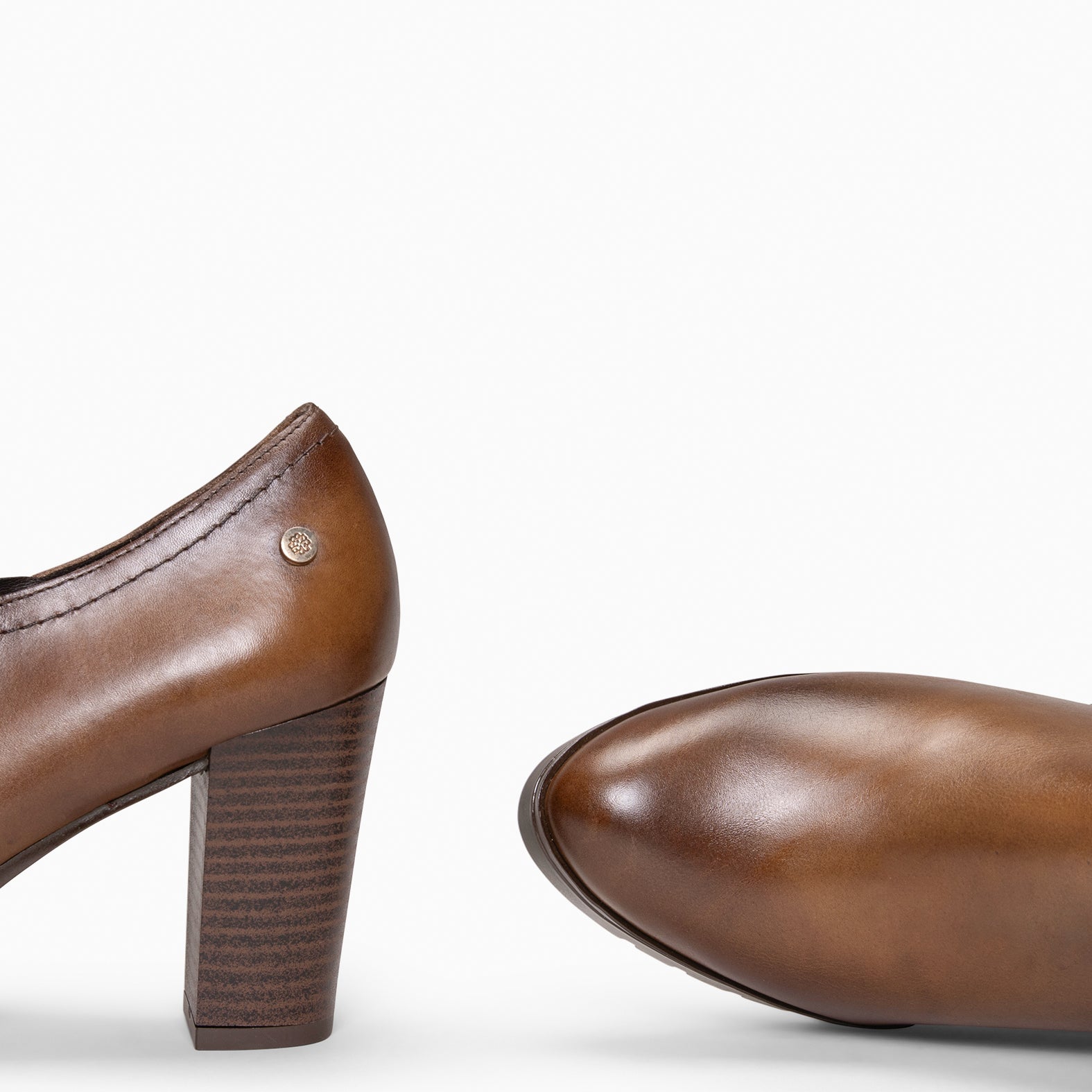DAYANA - Botines de tacón alto de piel TAUPE