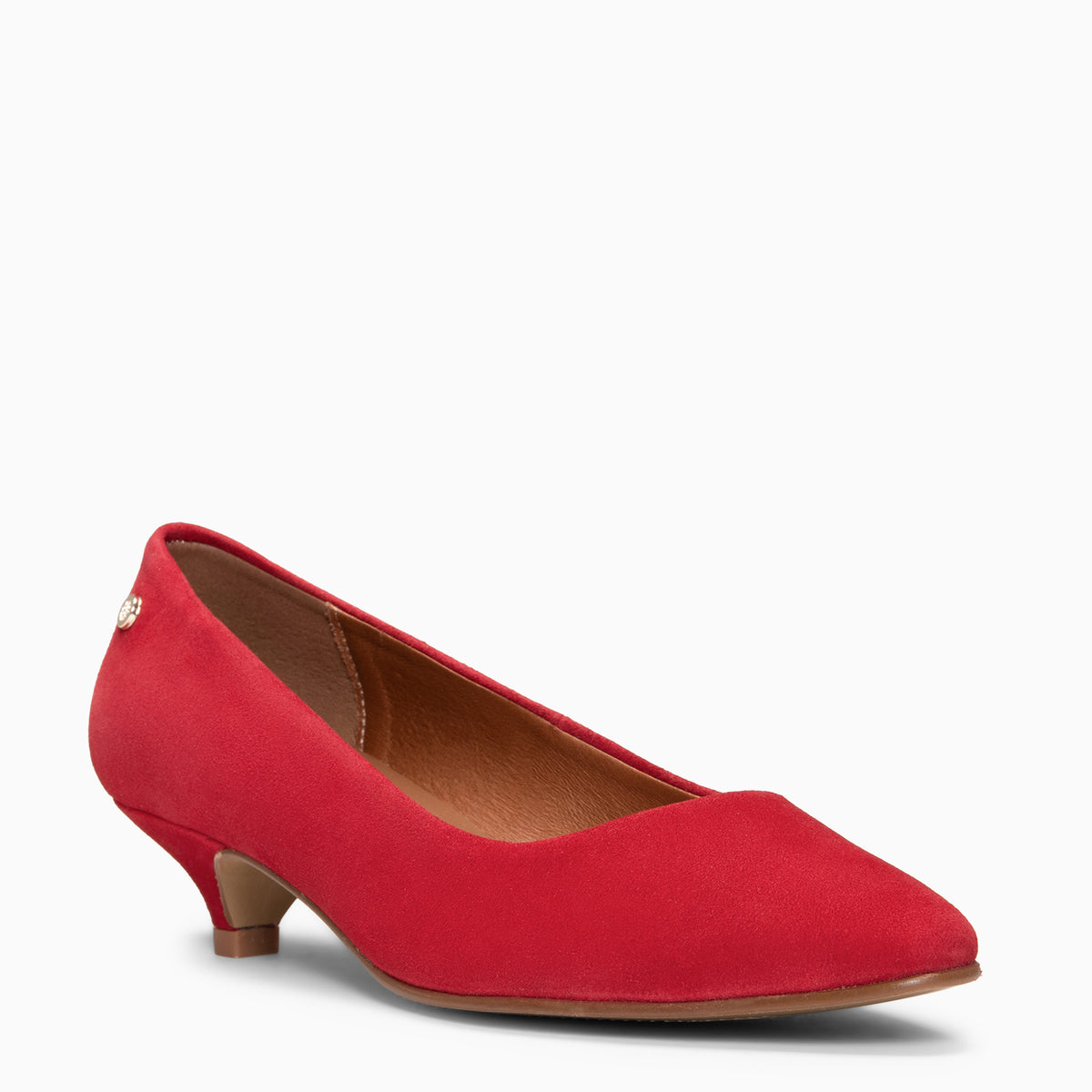 URBAN MINI - RED suede low heel pumps