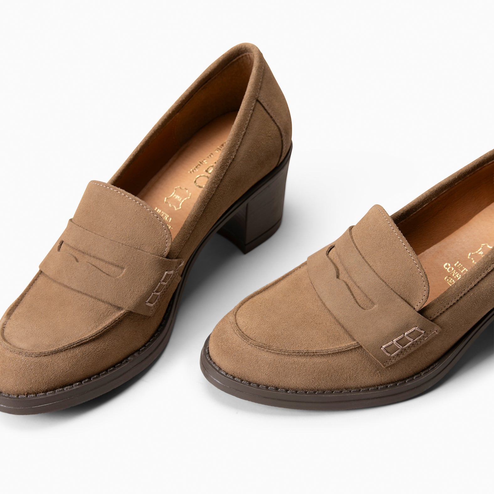 LATTÉ – Mocasín con tacón TAUPE - miMaO ®