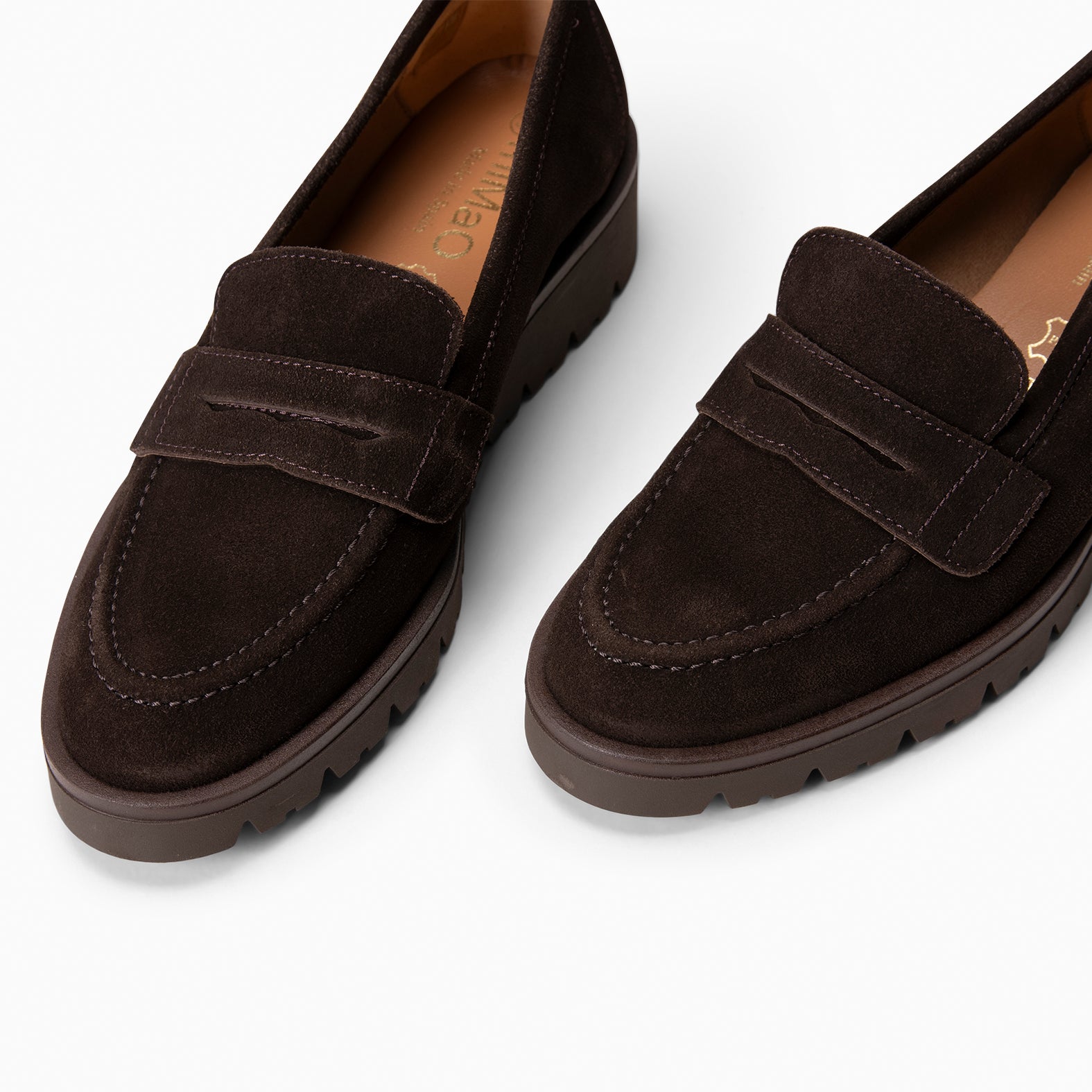 DAFNE - Mocasín con cuña MARRON - miMaO ®