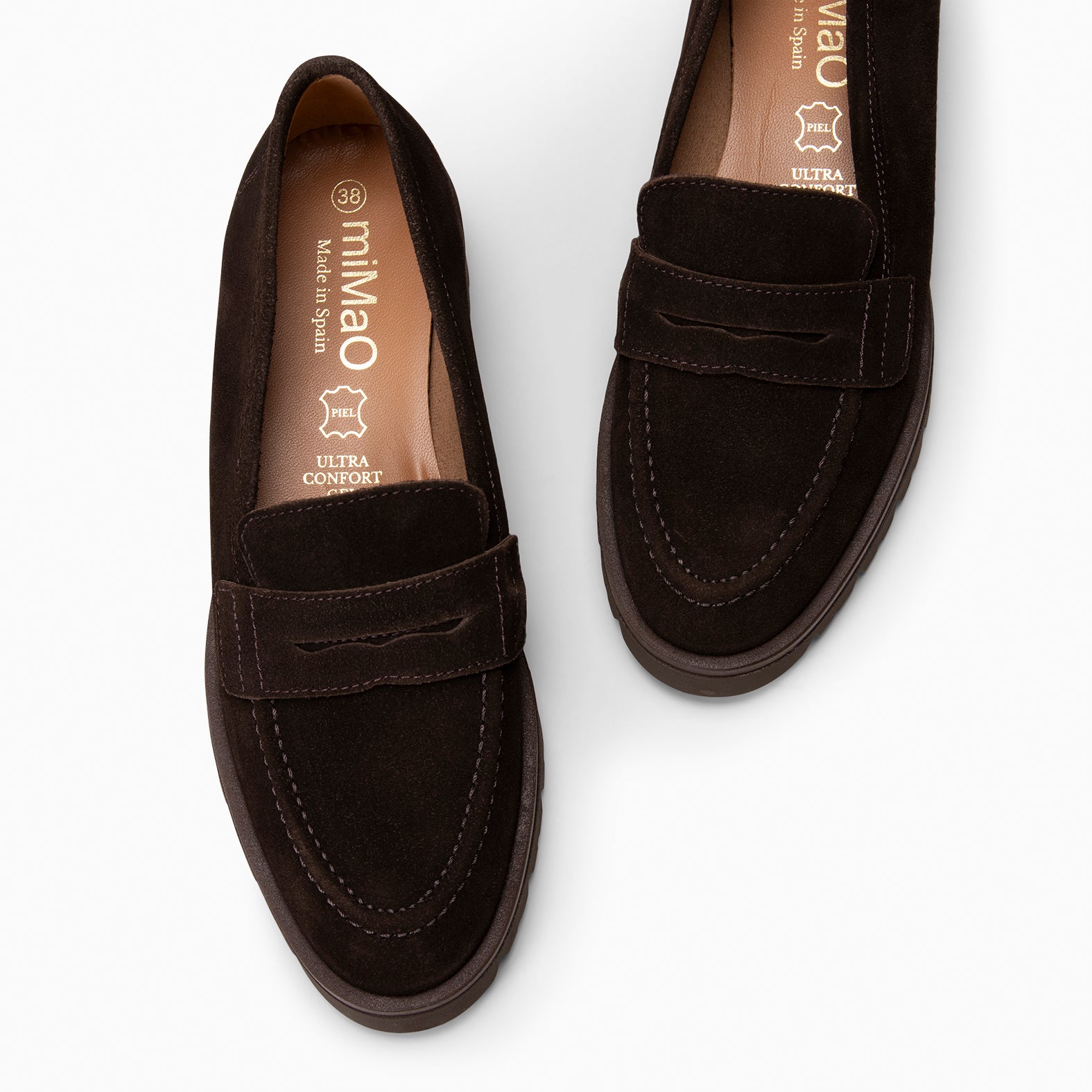 DAFNE - Mocasín con cuña MARRON - miMaO ®