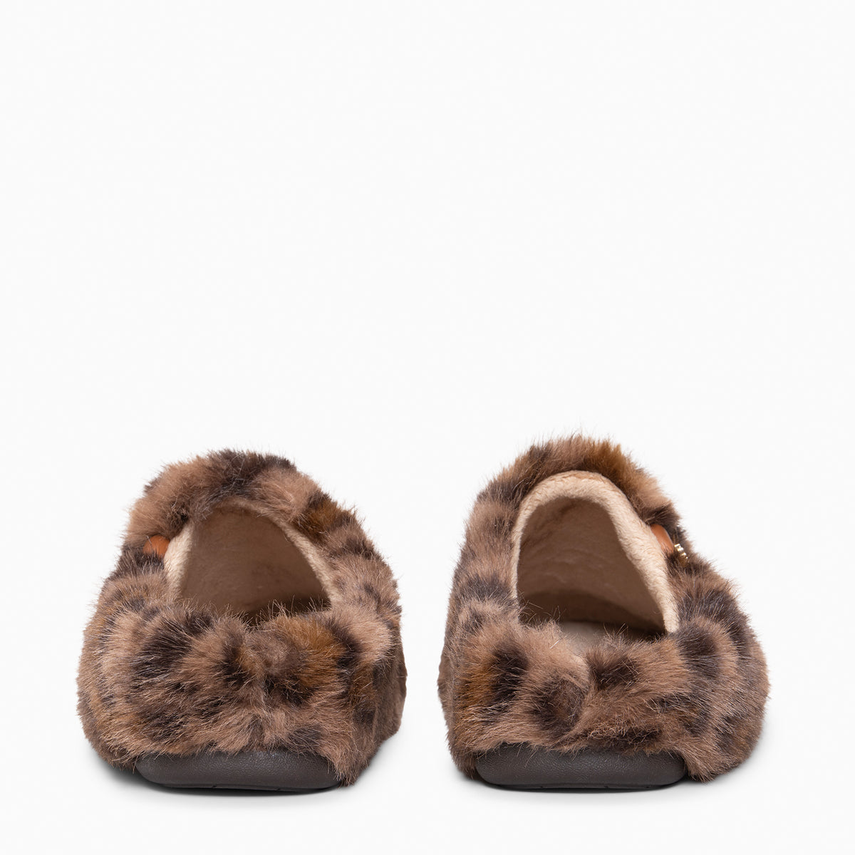 KOMFY DREAMS - Zapatillas de estar por casa ultra suaves LEOPARDO MARRON