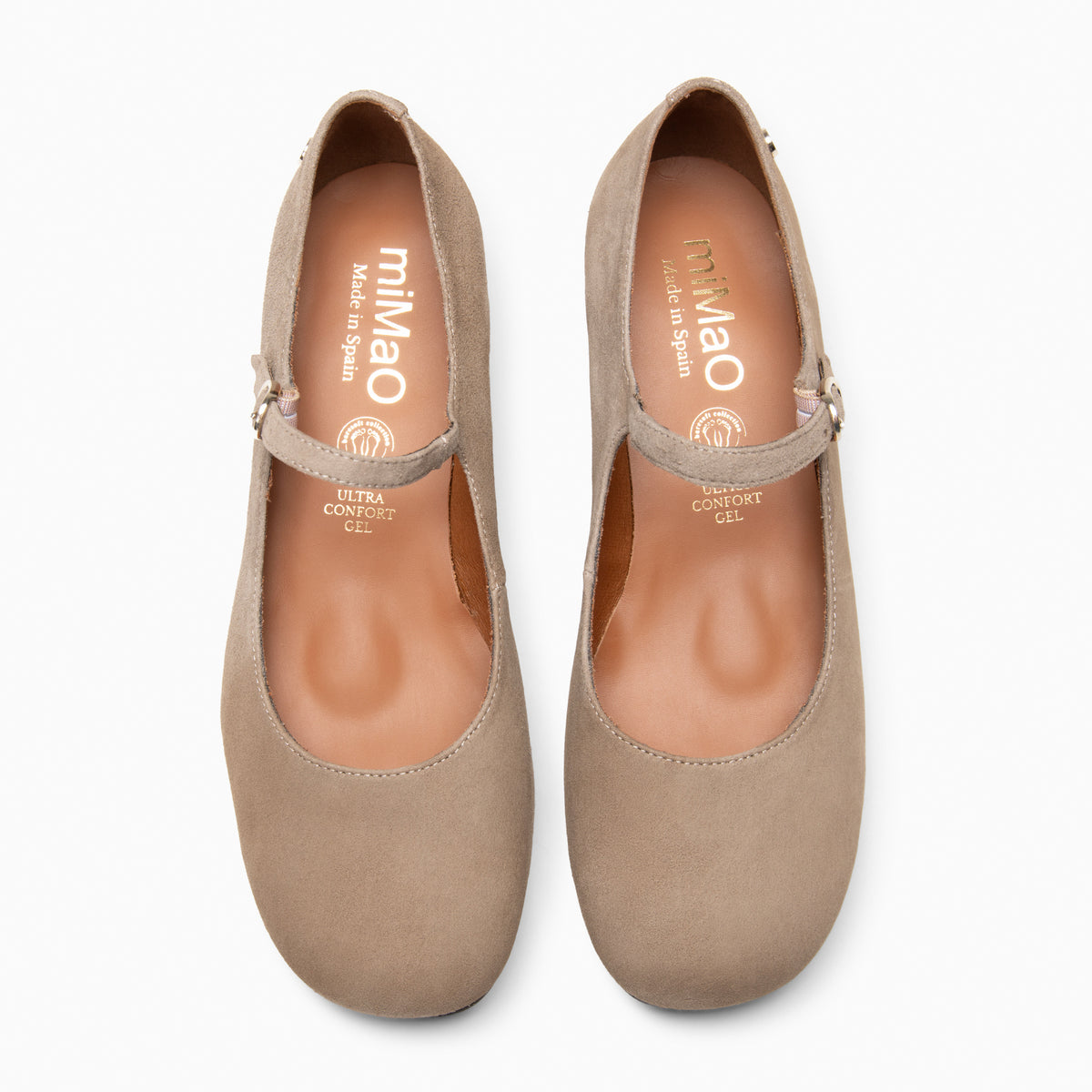 ACACIA - Merceditas de tacón bajo Baresoft TAUPE