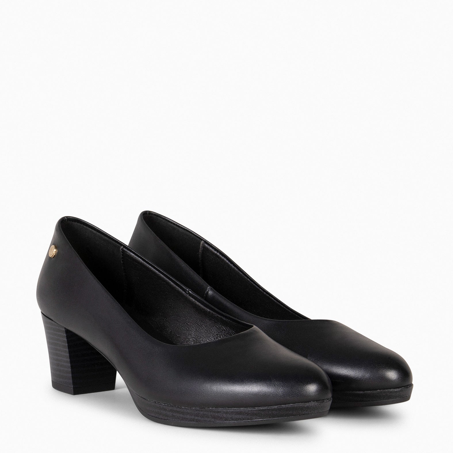 AZAFATA S - Zapatos de Tacón bajo con Plataforma NEGRO - miMaO ®