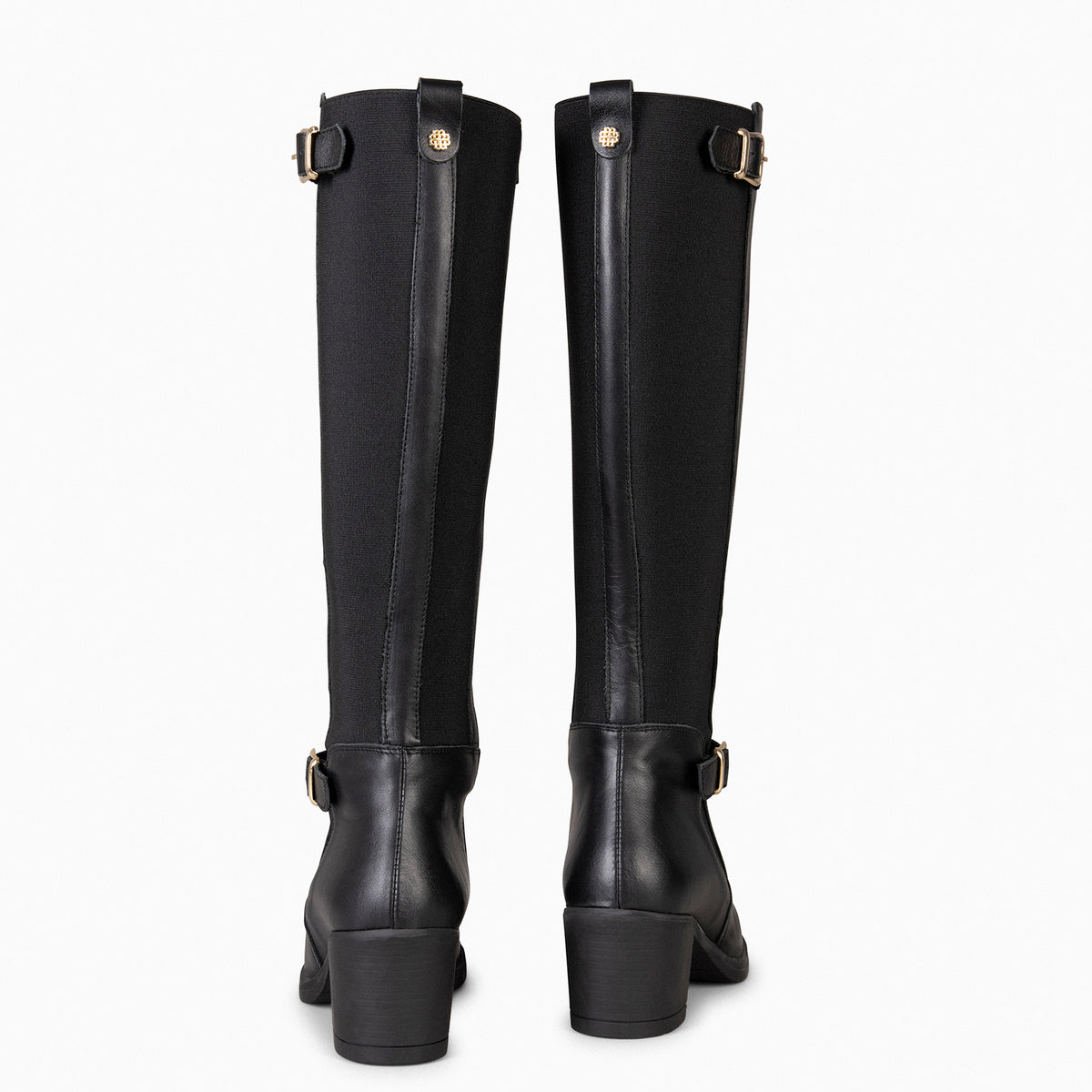 SENA - BLACK Boots with elastic shaft