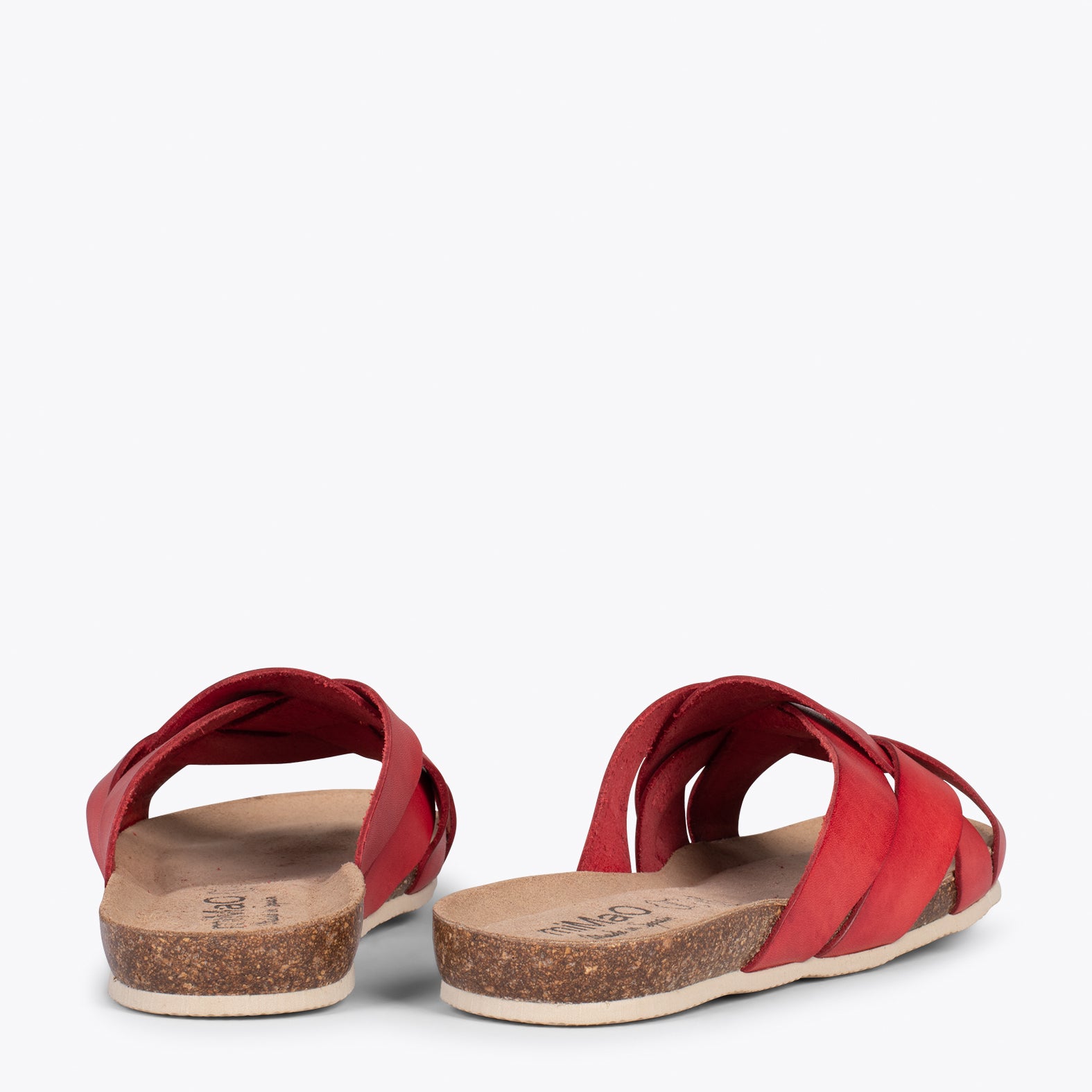 DALIA – Sandalias planas de color ROJO