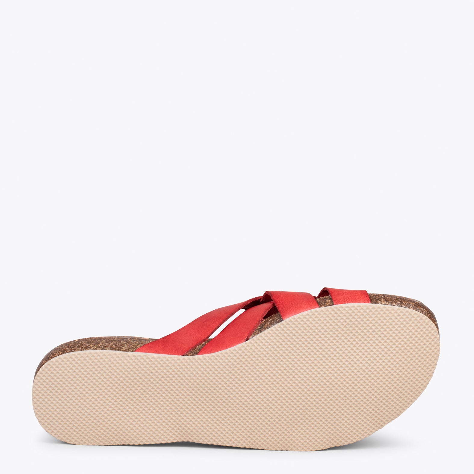 DALIA – Sandalias planas de color ROJO
