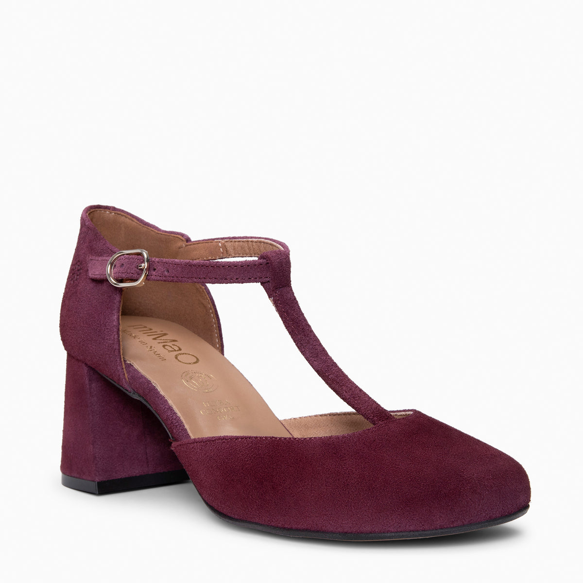 AZUCENA - Zapato baresoft con tacón BURDEOS