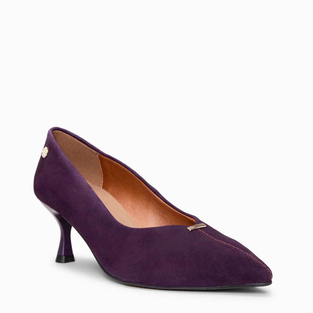 BERTA - PURPLE Kitten heel shoes