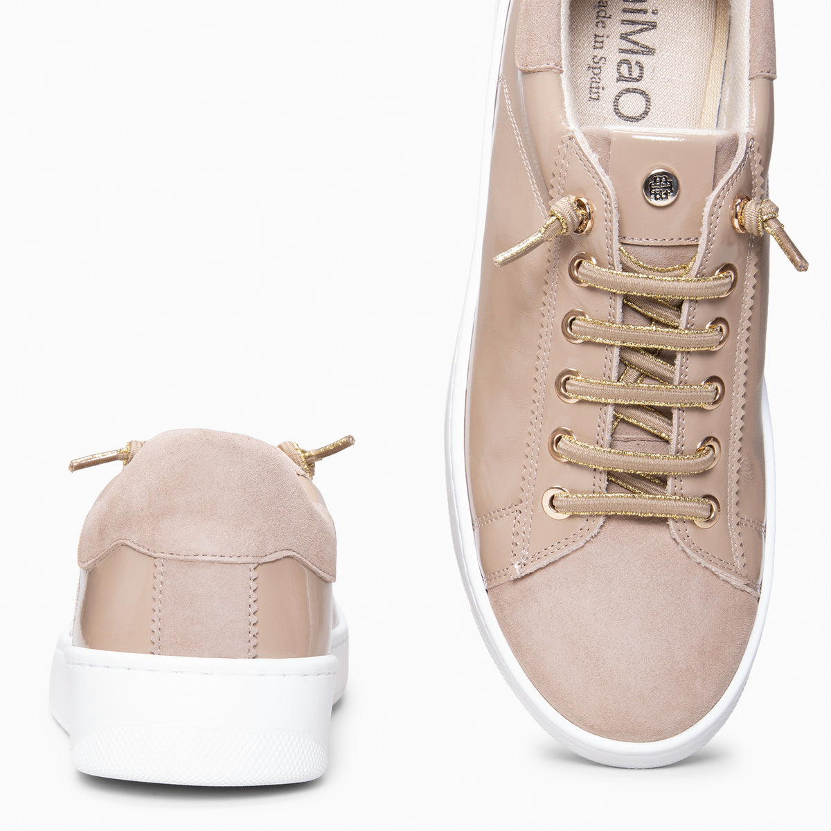 NANTES - Zapatillas de piel CHAROL NUDE