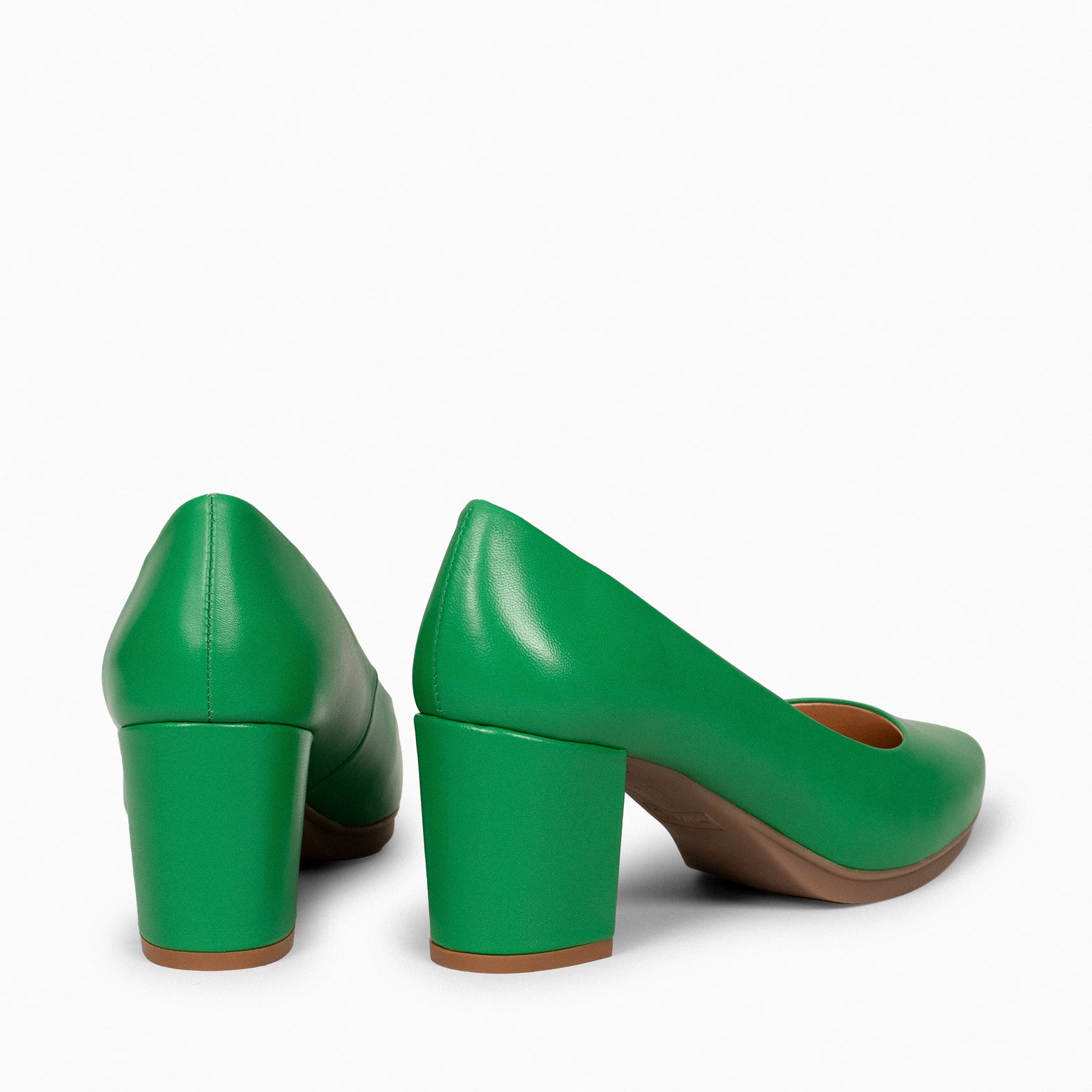 URBAN S SALÓN - Zapatos de tacón medio de napa VERDE - miMaO ®