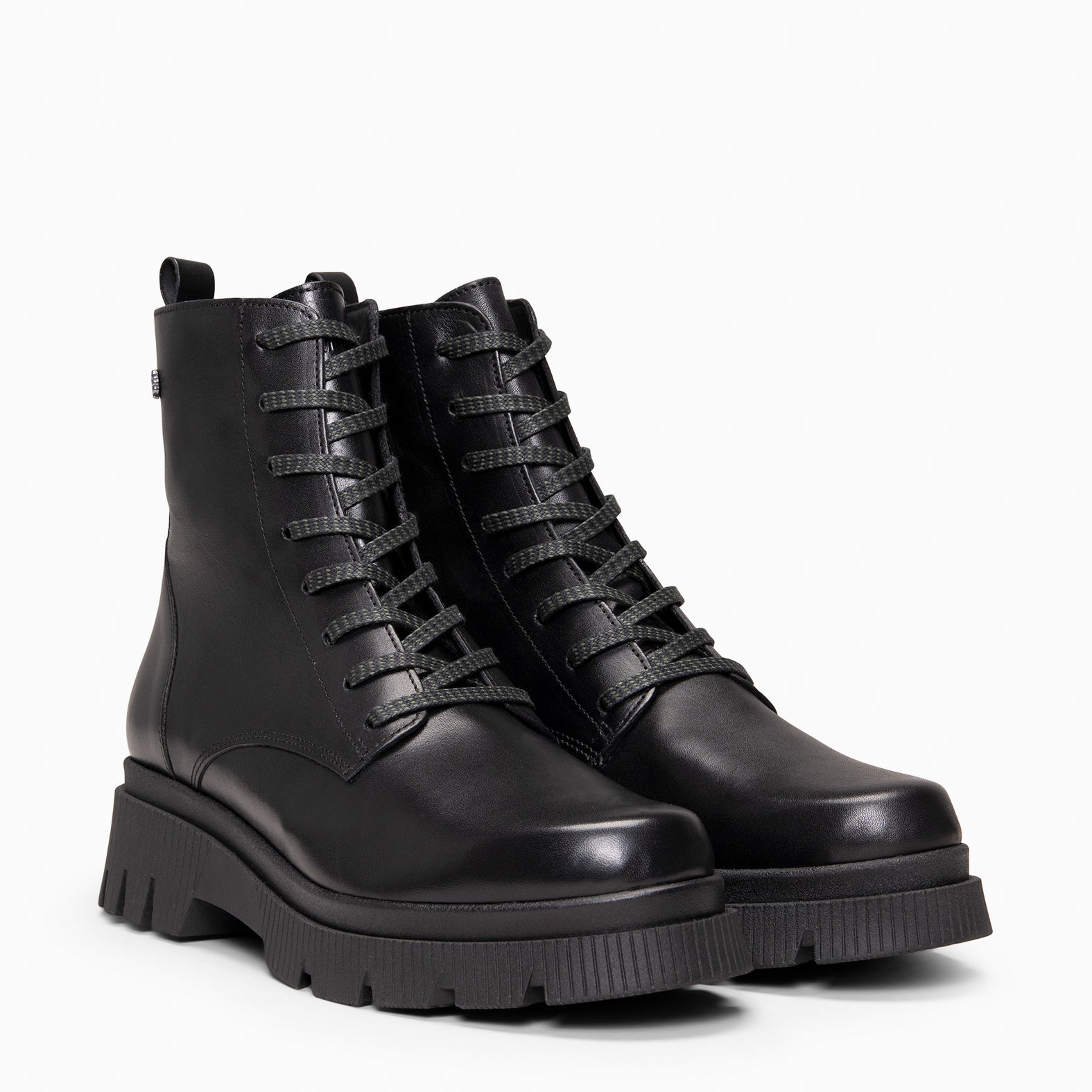 STONE - Botines militares de piel NEGRO - miMaO ®