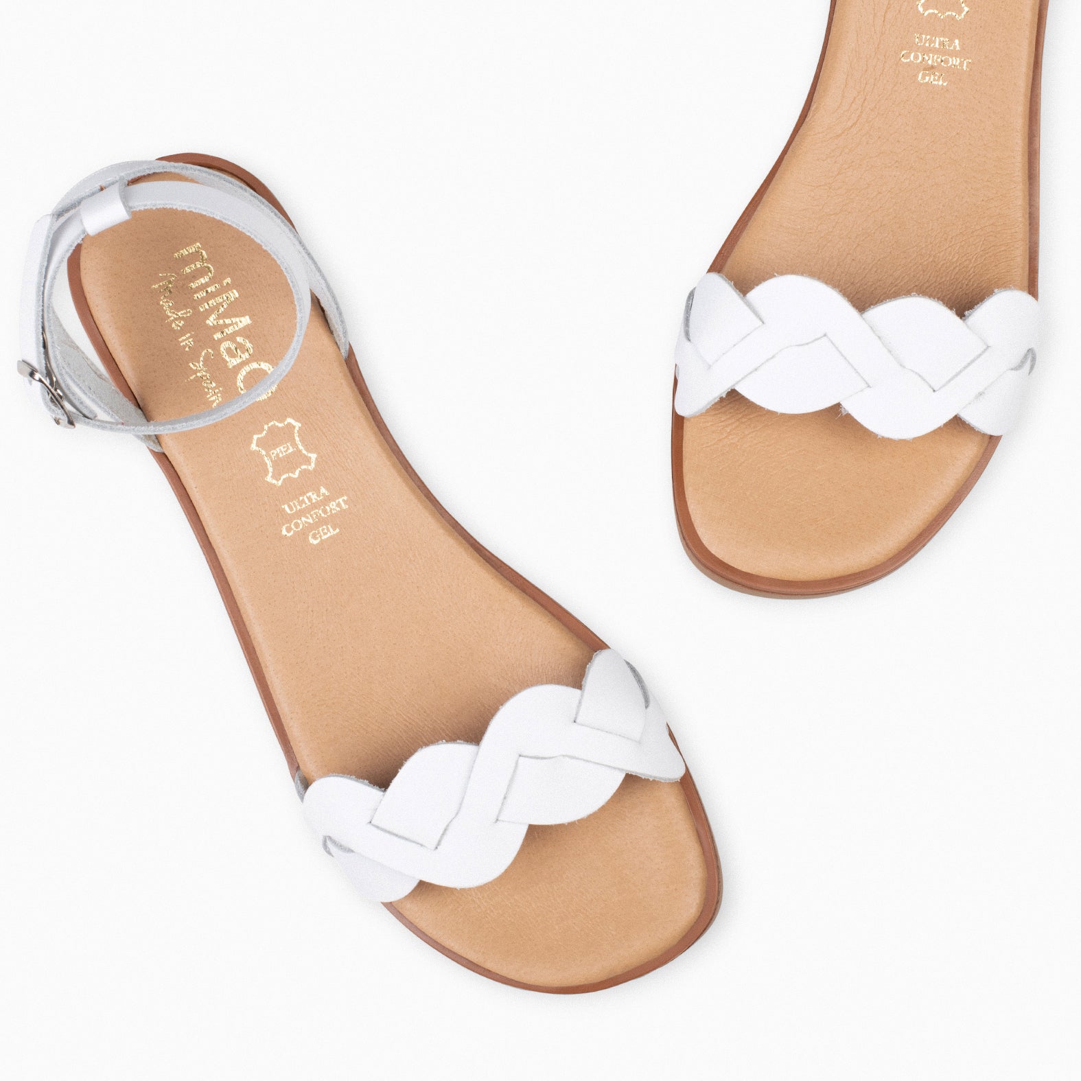 ARECA - Sandalias Planas Mujer BLANCO