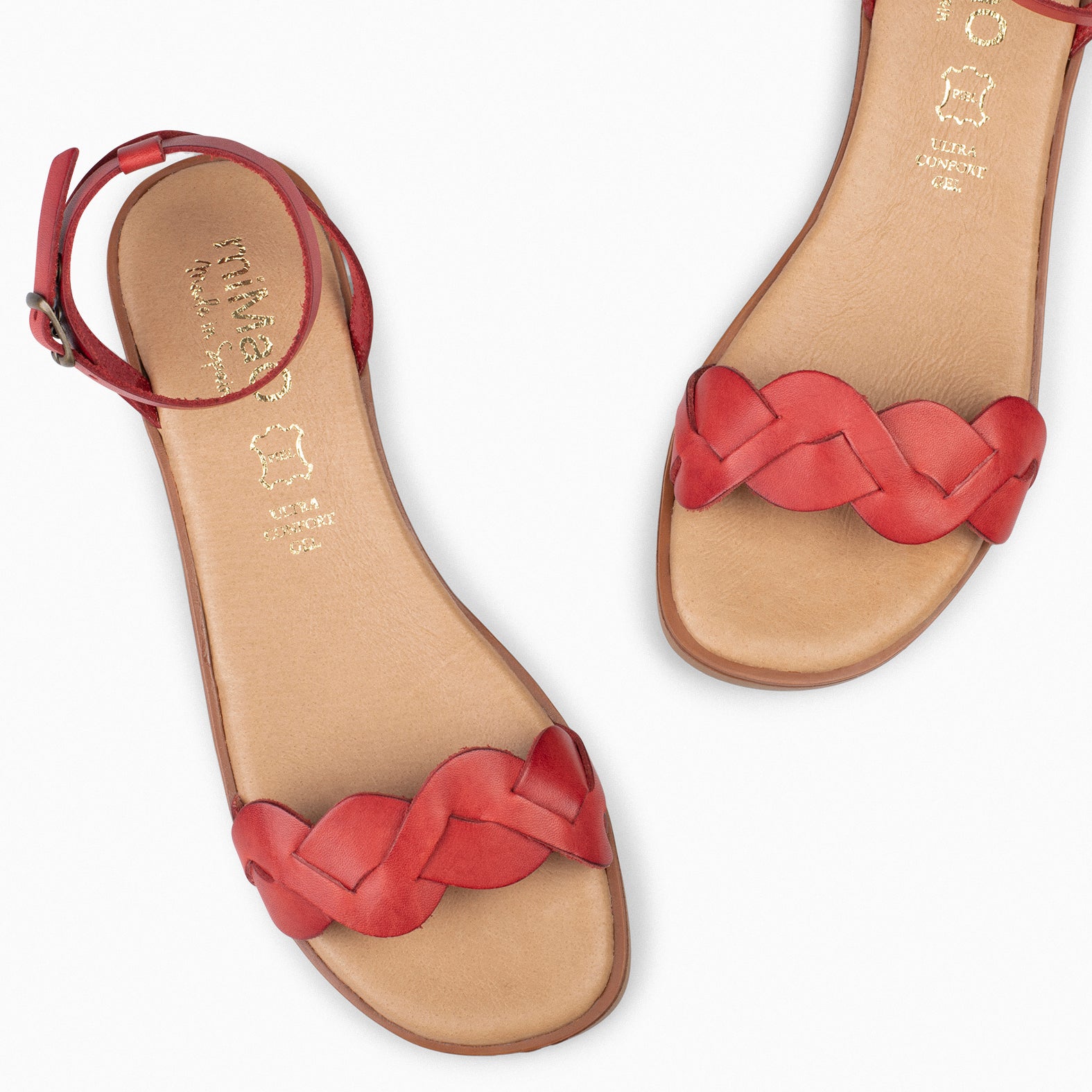 ARECA - Sandalias Planas Mujer ROJO