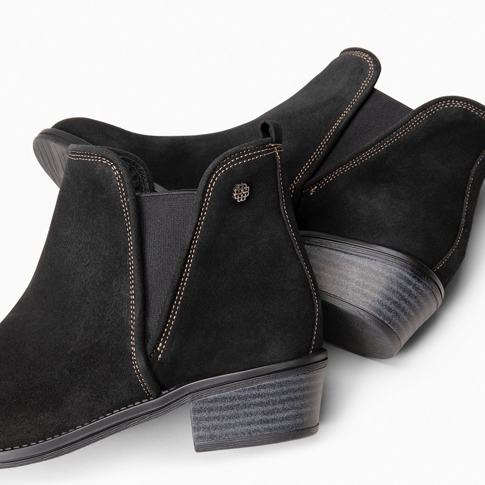VIANA - Botín bajo con elástico NEGRO - miMaO ®