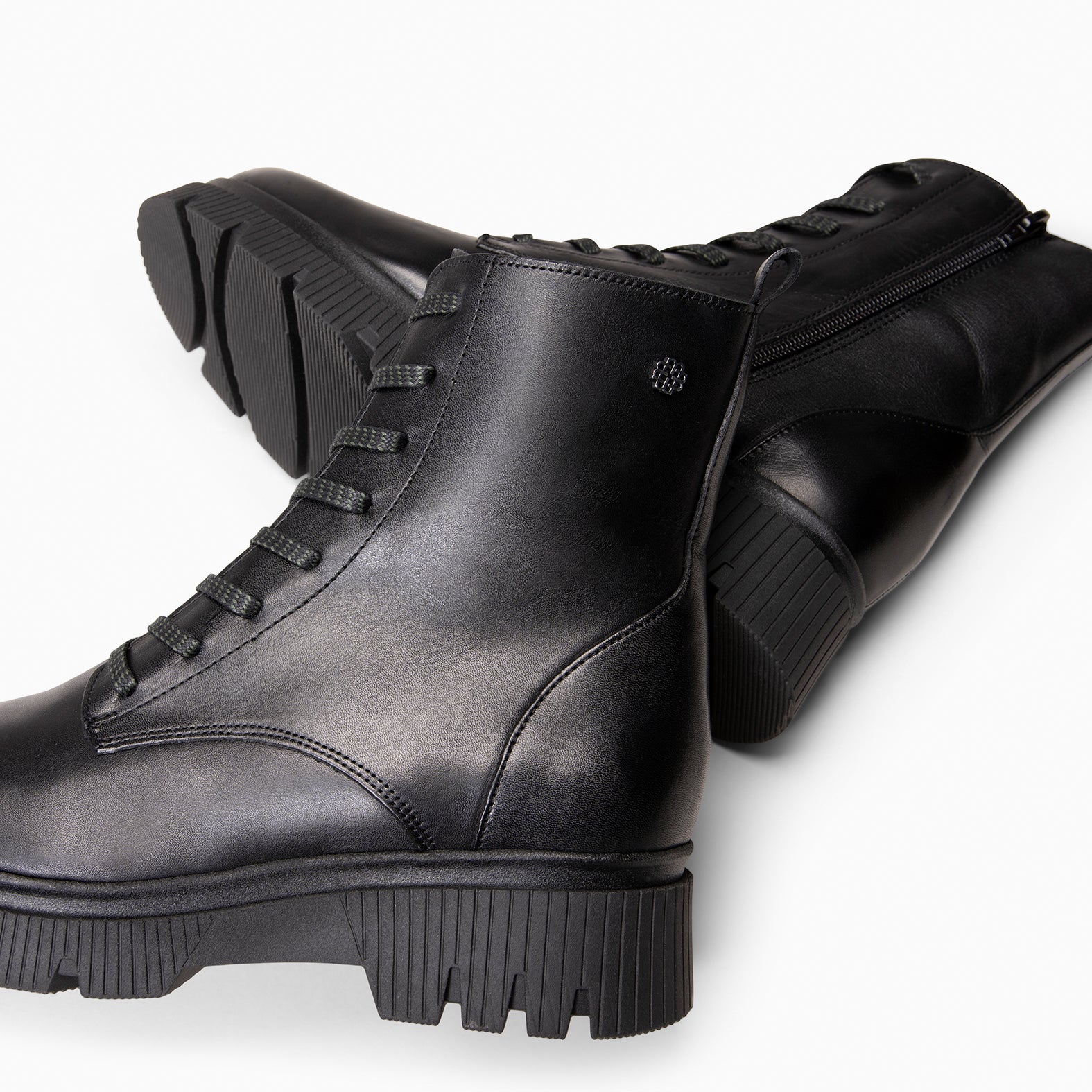STONE - Botines militares de piel NEGRO - miMaO ®