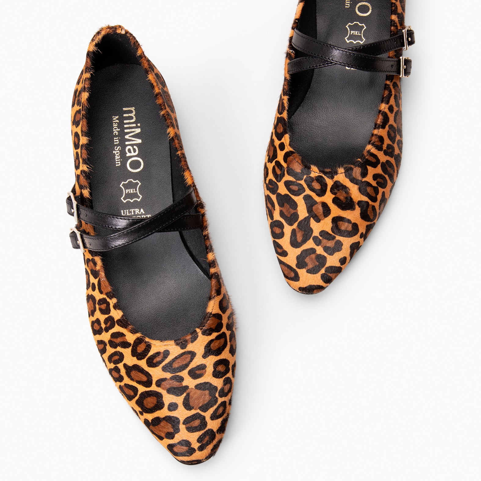 Alana - Merceditas con tacón bajo LEOPARDO - miMaO ®