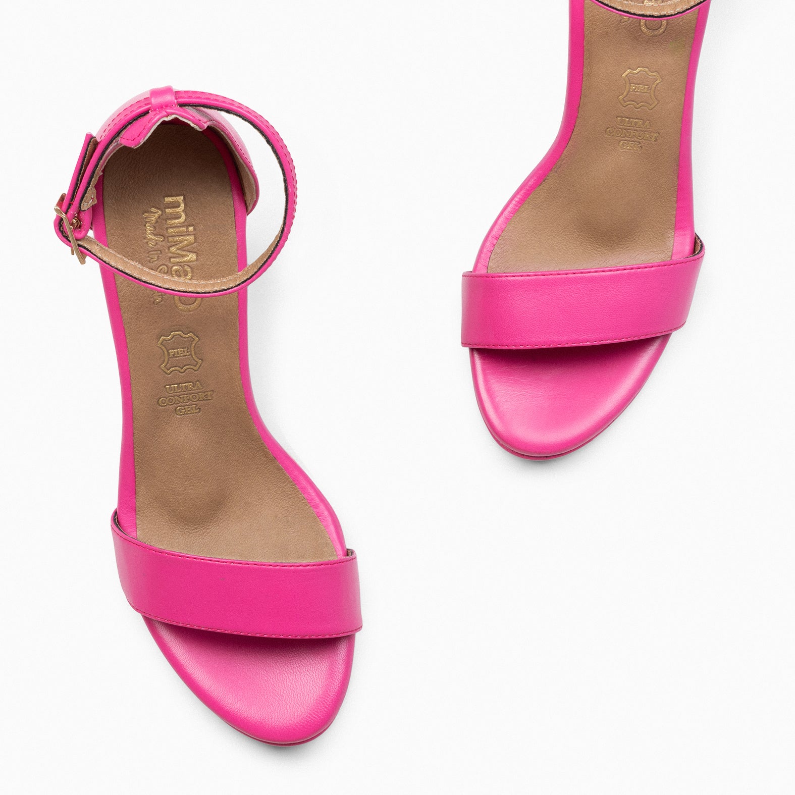 FIESTA – Sandalias de tacón alto y plataforma FUCSIA