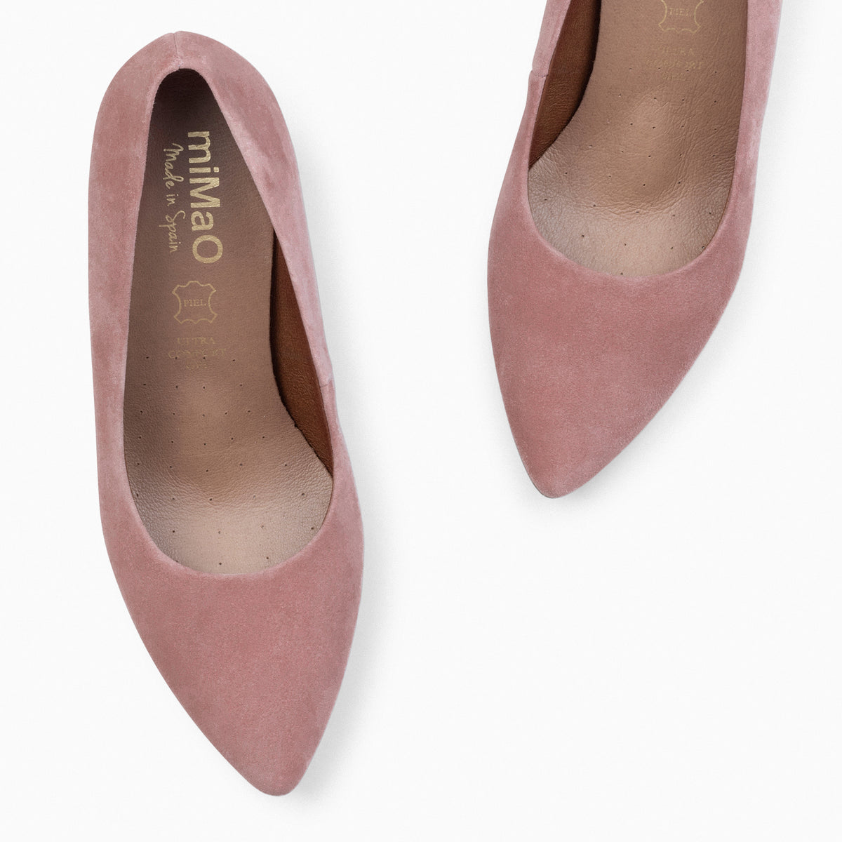 URBAN S – Zapatos de tacón medio de ante ROSA PALO