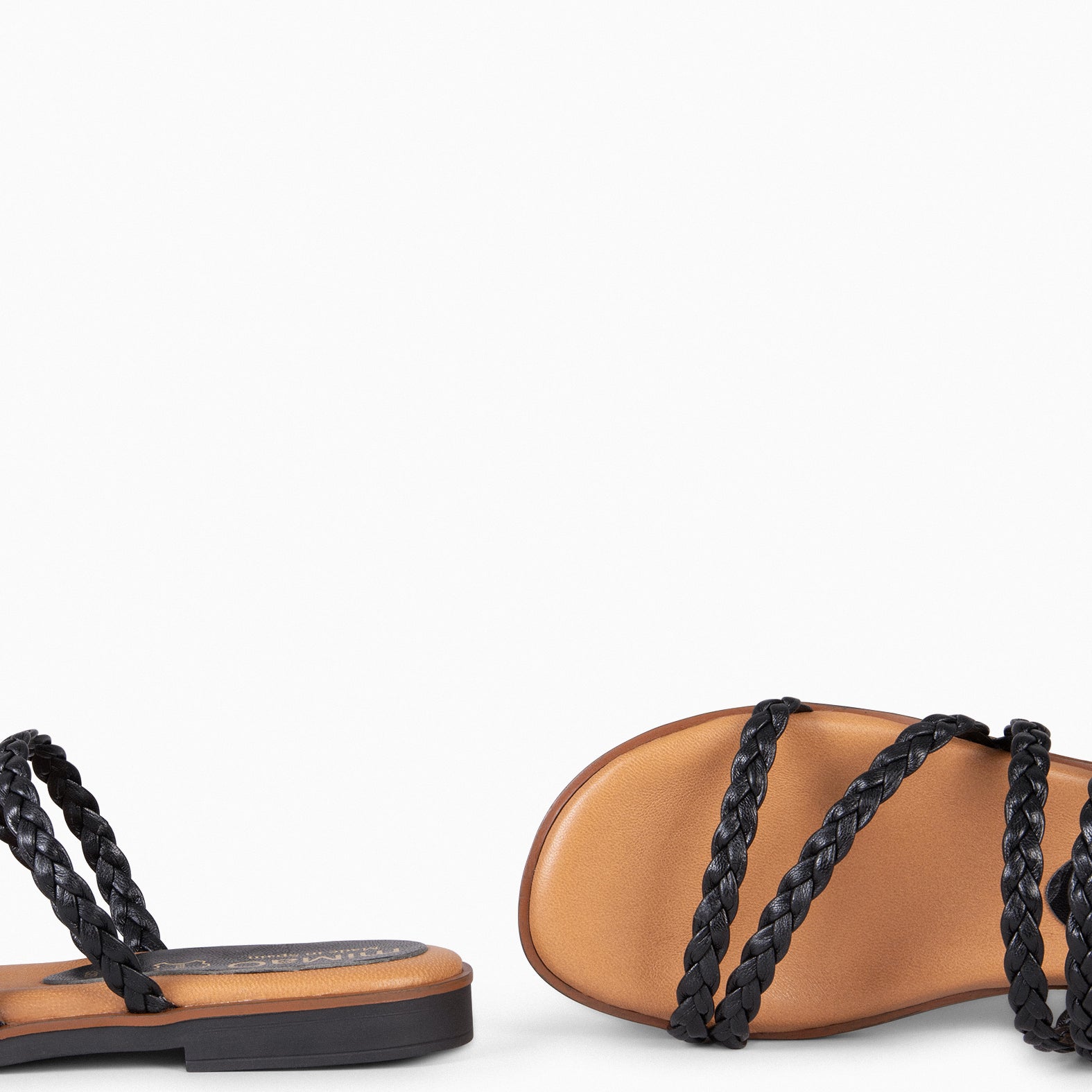 HIDRA - BLACK braided sandals