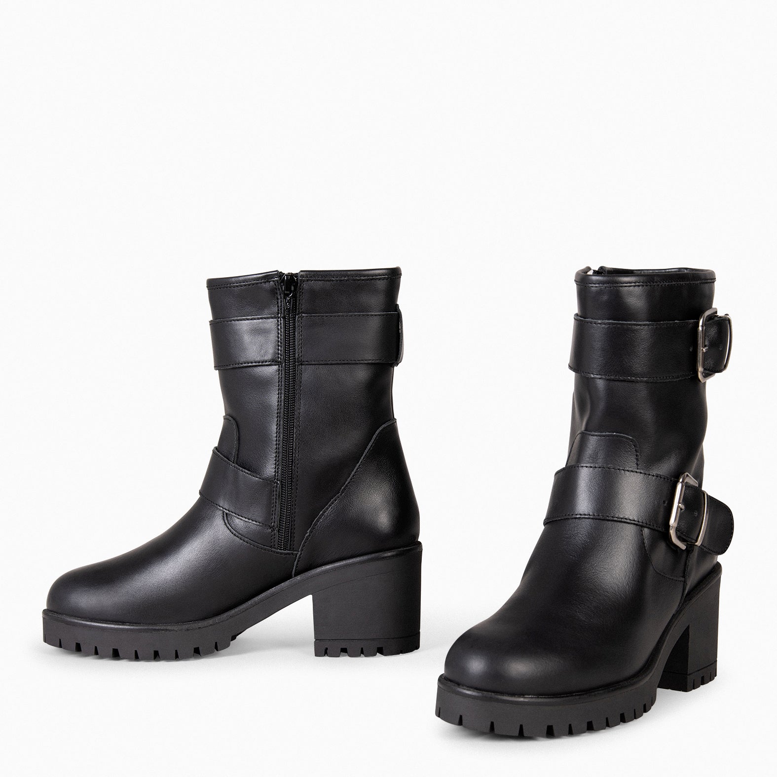 JANET – Botas biker de mujer NEGRO - miMaO ®