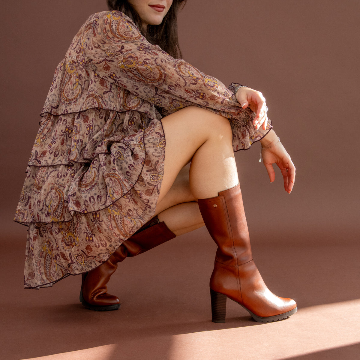 ARIANA - Botas de tacón y plataforma CUERO