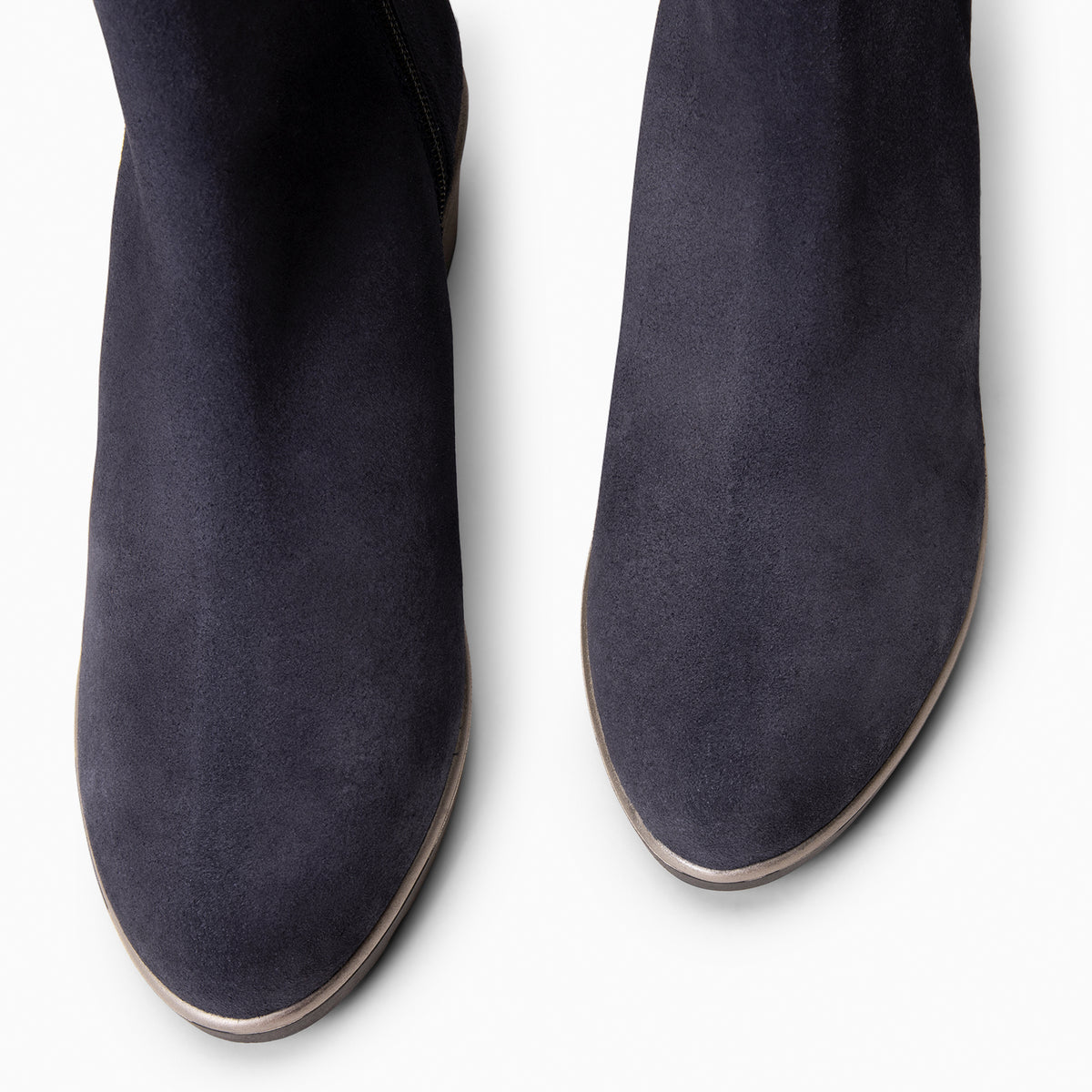 LULEA - NAVY Water-repellent suede wedge ankle boots