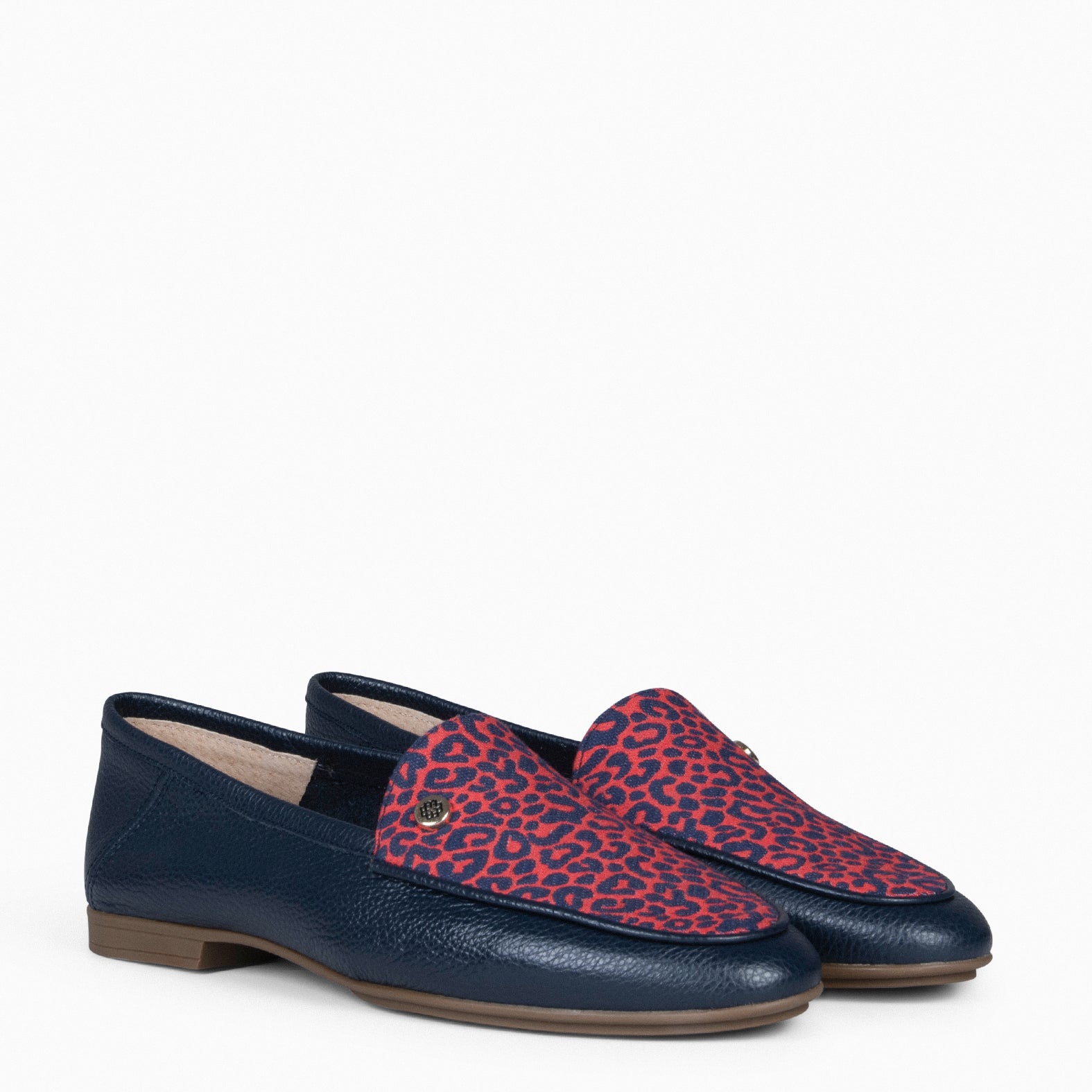 STYLE SAUVAGE - MOCASSINS DE SALTO BAIXO AZUL-MARINHO