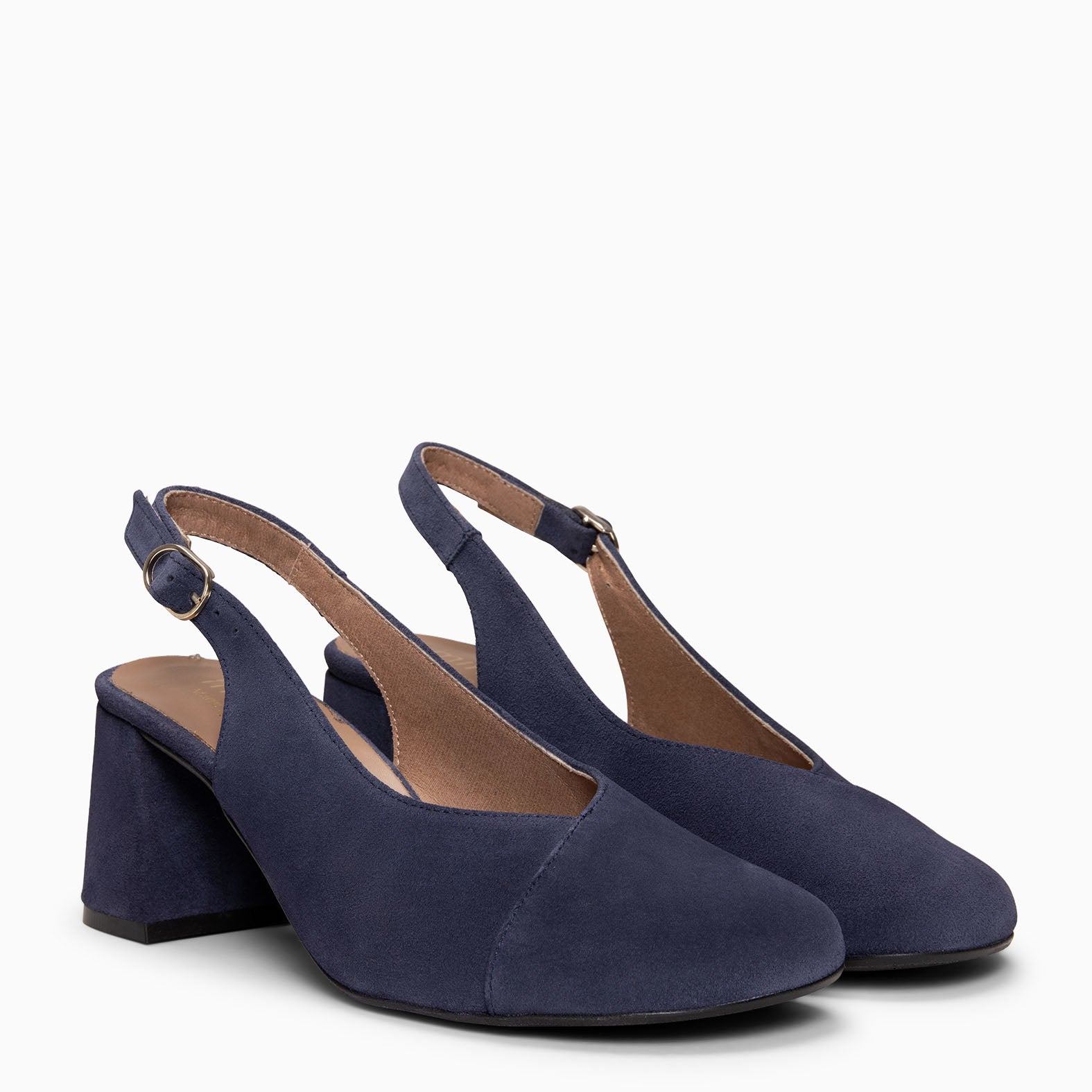 VEGA - Zapato de tacón ancho destalonado MARINO - miMaO ®