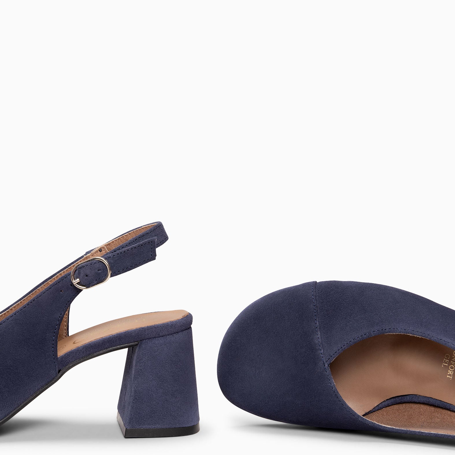 VEGA - Zapato de tacón ancho destalonado MARINO - miMaO ®