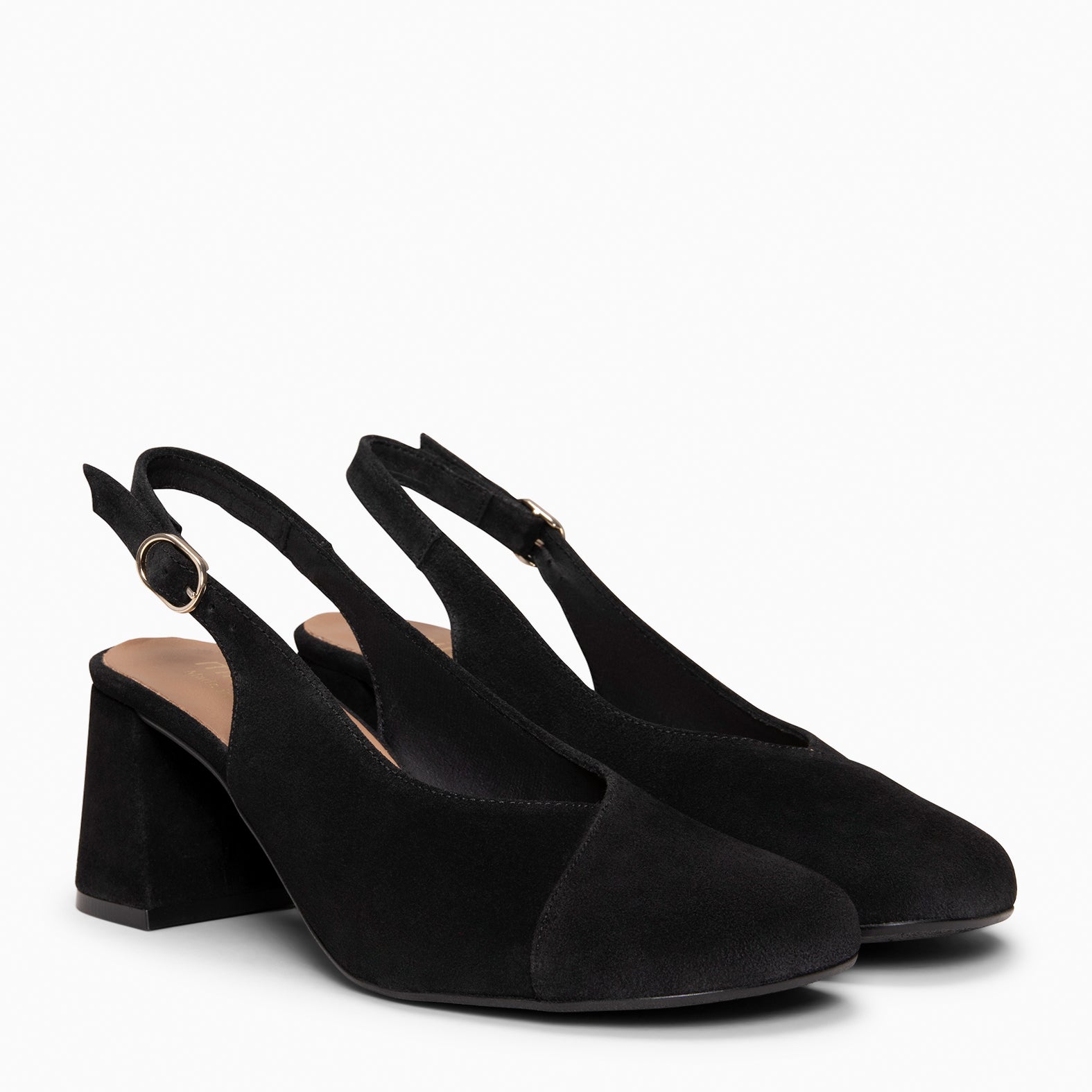 VEGA - Zapato de tacón ancho destalonado NEGRO - miMaO ®